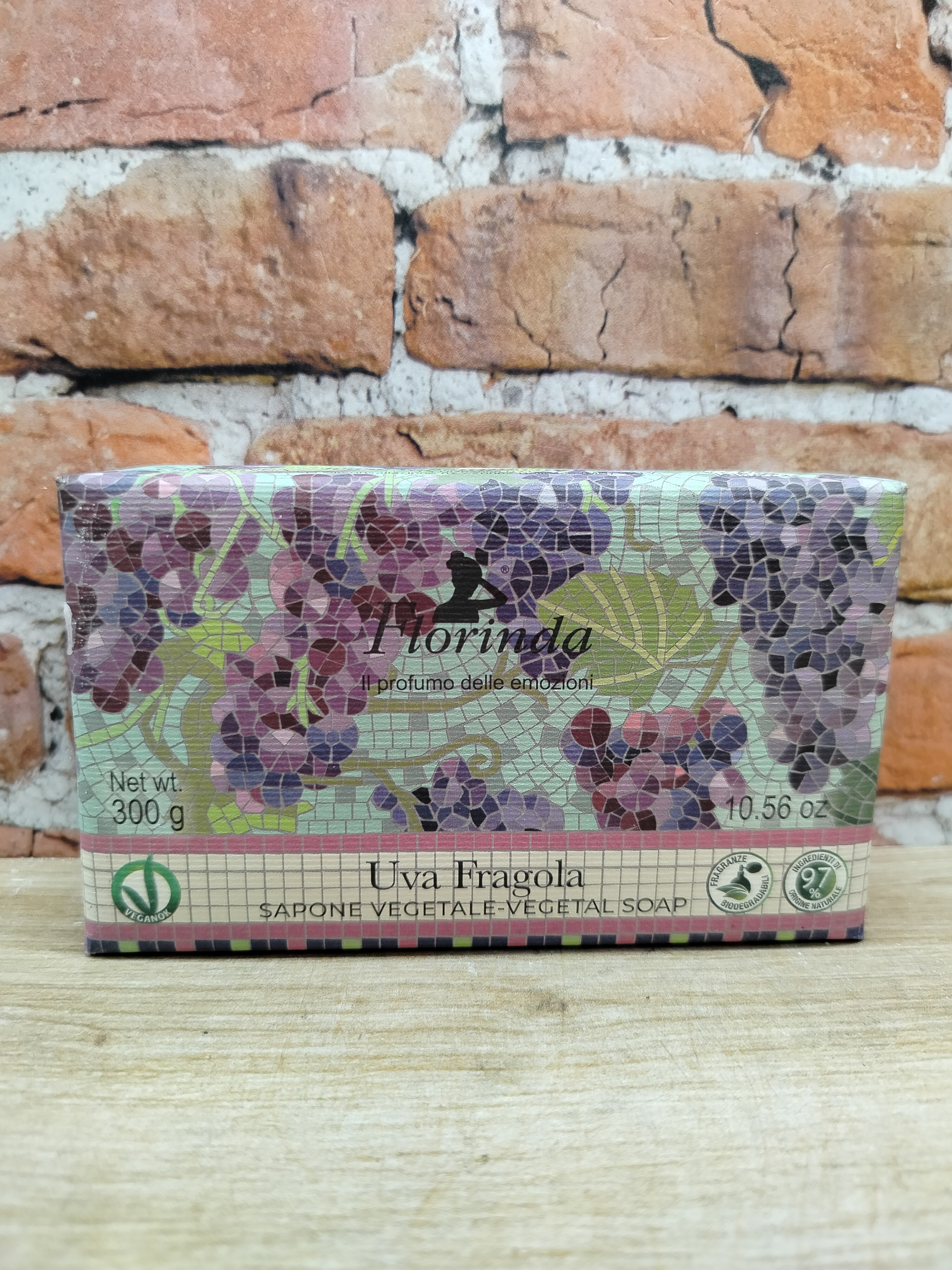 Florinda Vegetal Soap Strawberry Grape Мыло натуральное на основе растительных масел Клубника и Виноград 300 гр