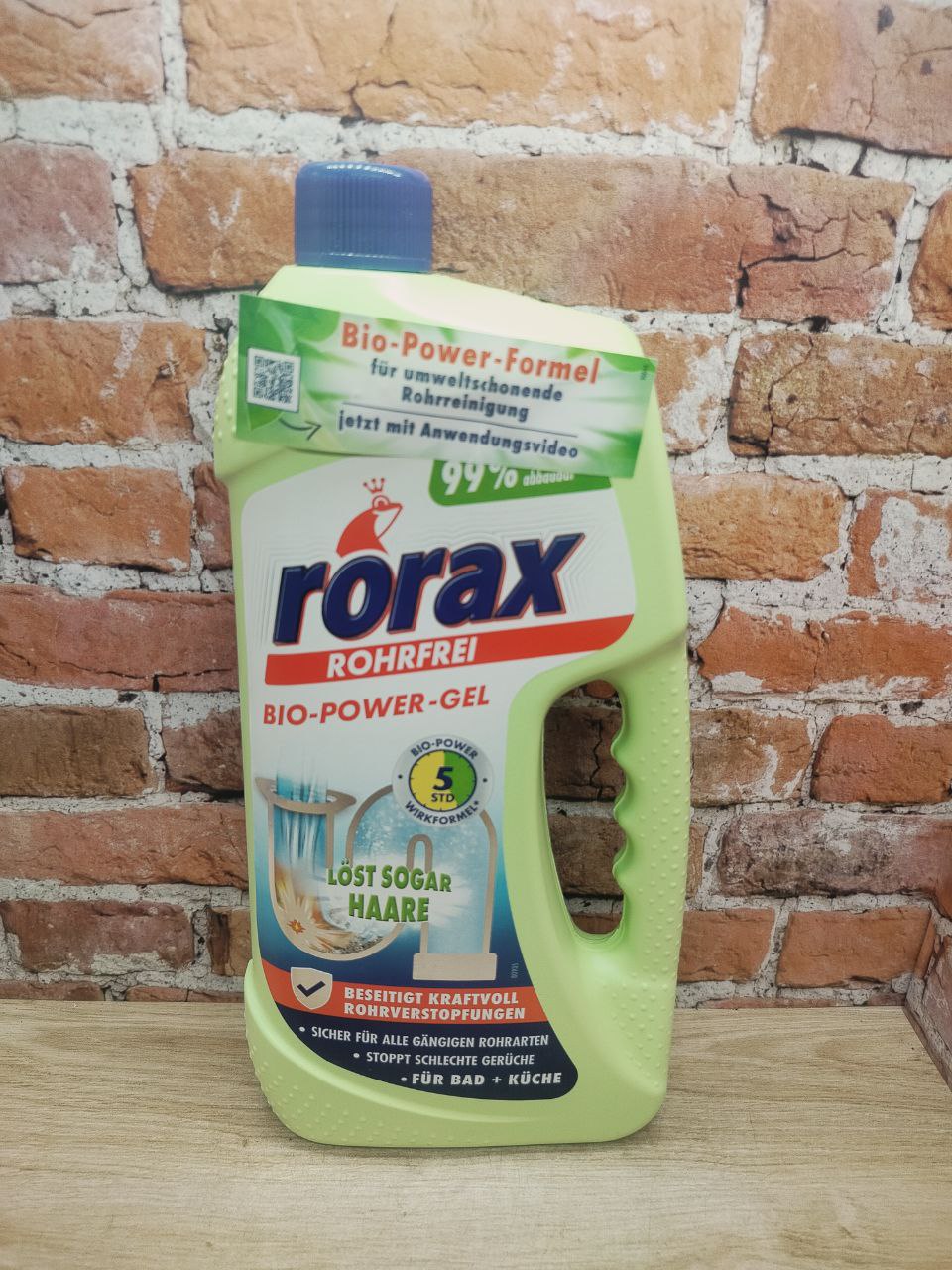 Rorax Bio Power Gel Чистящее средство для сливных труб Био 1 л