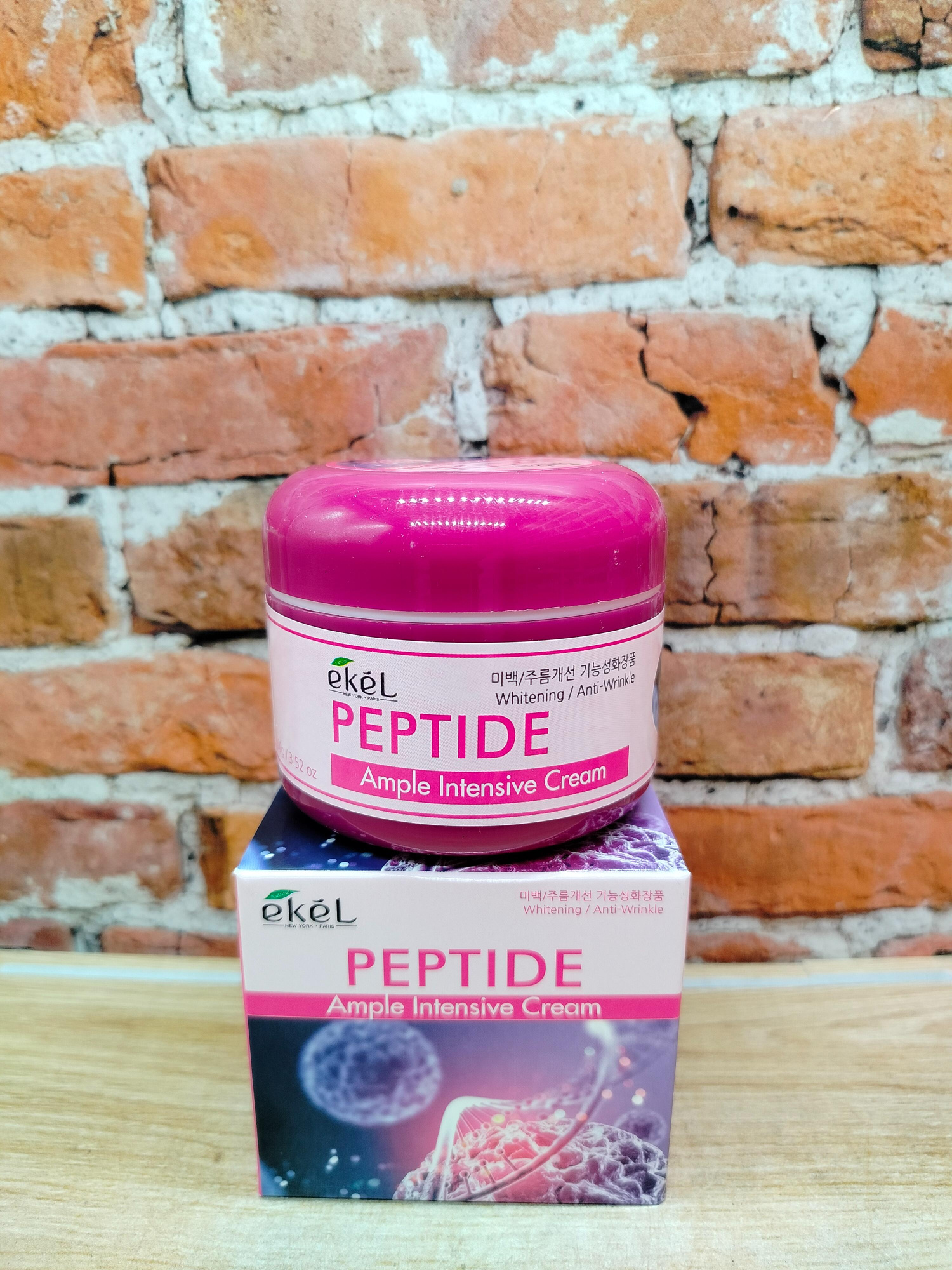 Ekel Ample Intensive Cream Peptide Whitening & Anti-Wrinkle Ампульный крем для лица антивозрастной Пептиды 100 гр