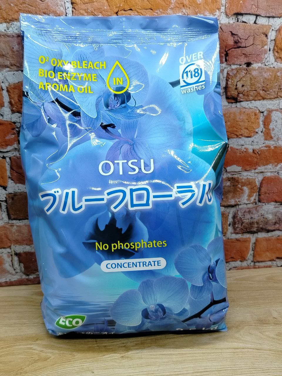 OTSU Стиральный порошок без фосфатов с силой кислорода и натуральным цветочным ароматом 2,5 кг мягкой упаковке на 118 стирок