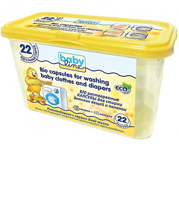 BabyLine BIO Растворяемые капсулы для стирки детских вещей и пеленок 22 шт
