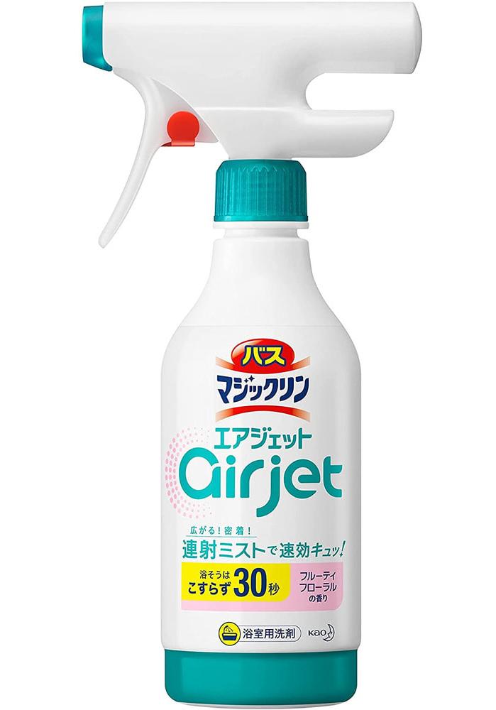 Kao Magiclean Bath Cleaner Airjet Спрей-пенка для ванной комнаты экспресс с ароматом цветов и фруктов 430 мл
