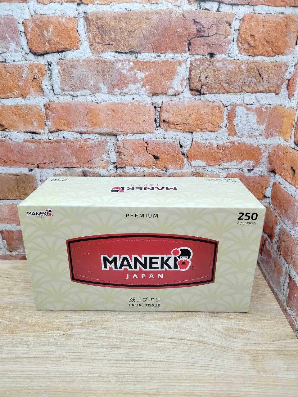 Maneki Kabi Салфетки-выдергушки двухслойные бумажные с микротиснением 250 шт