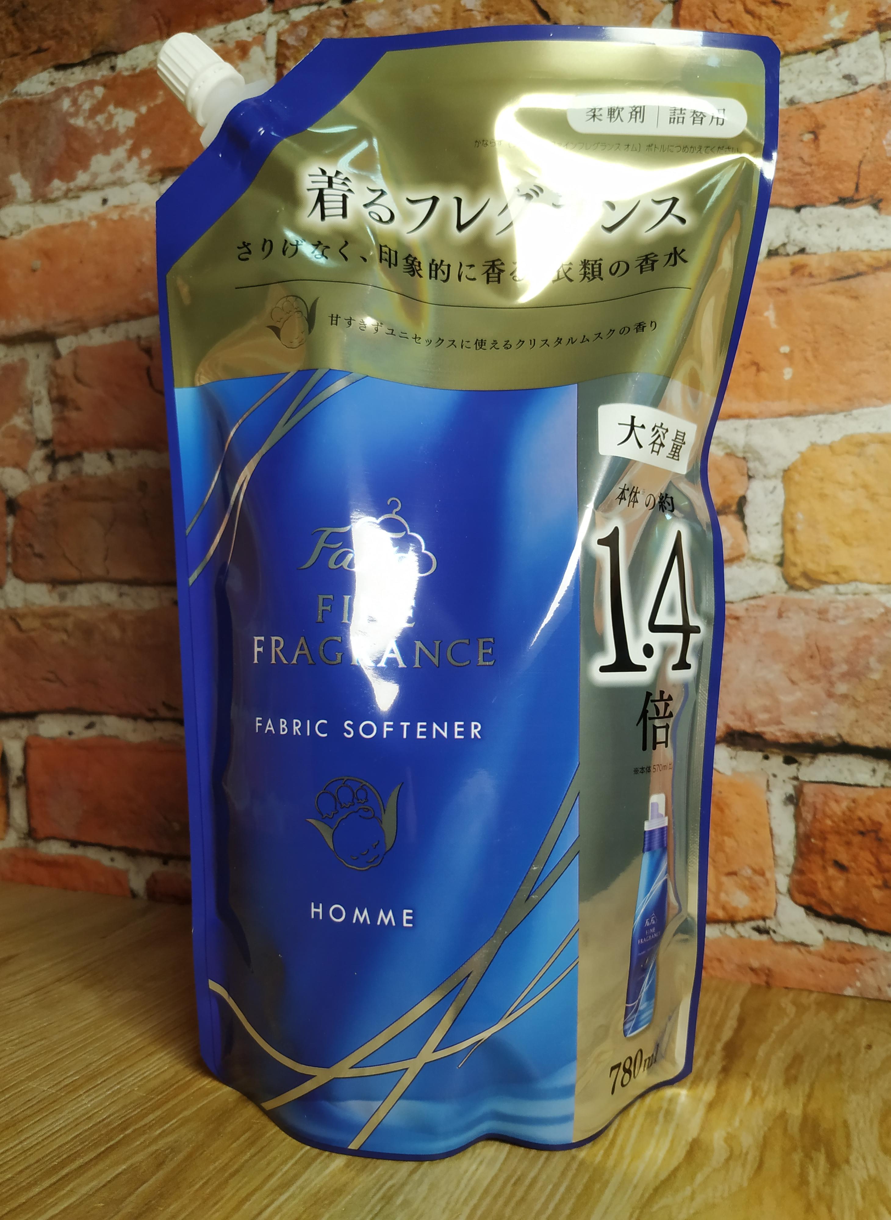 Nissan FaFa Fine Fragrance Homme Кондиционер для белья с ароматом бергамота и ландыша 780 мл в мягкой упаковке