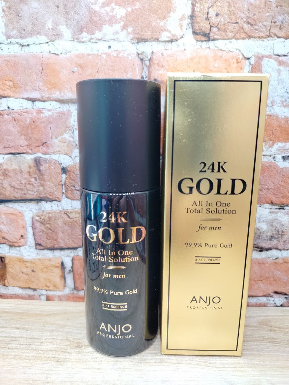 Anjo Professional 24K Gold All-in-one Total Solution For Men Мужской лосьон для лица с 24-каратным золотом 3 в 1 200 мл