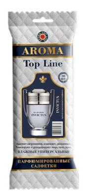 Aroma Top Line влажные универсальные парфюмированные салфетки INVICTUS 30шт