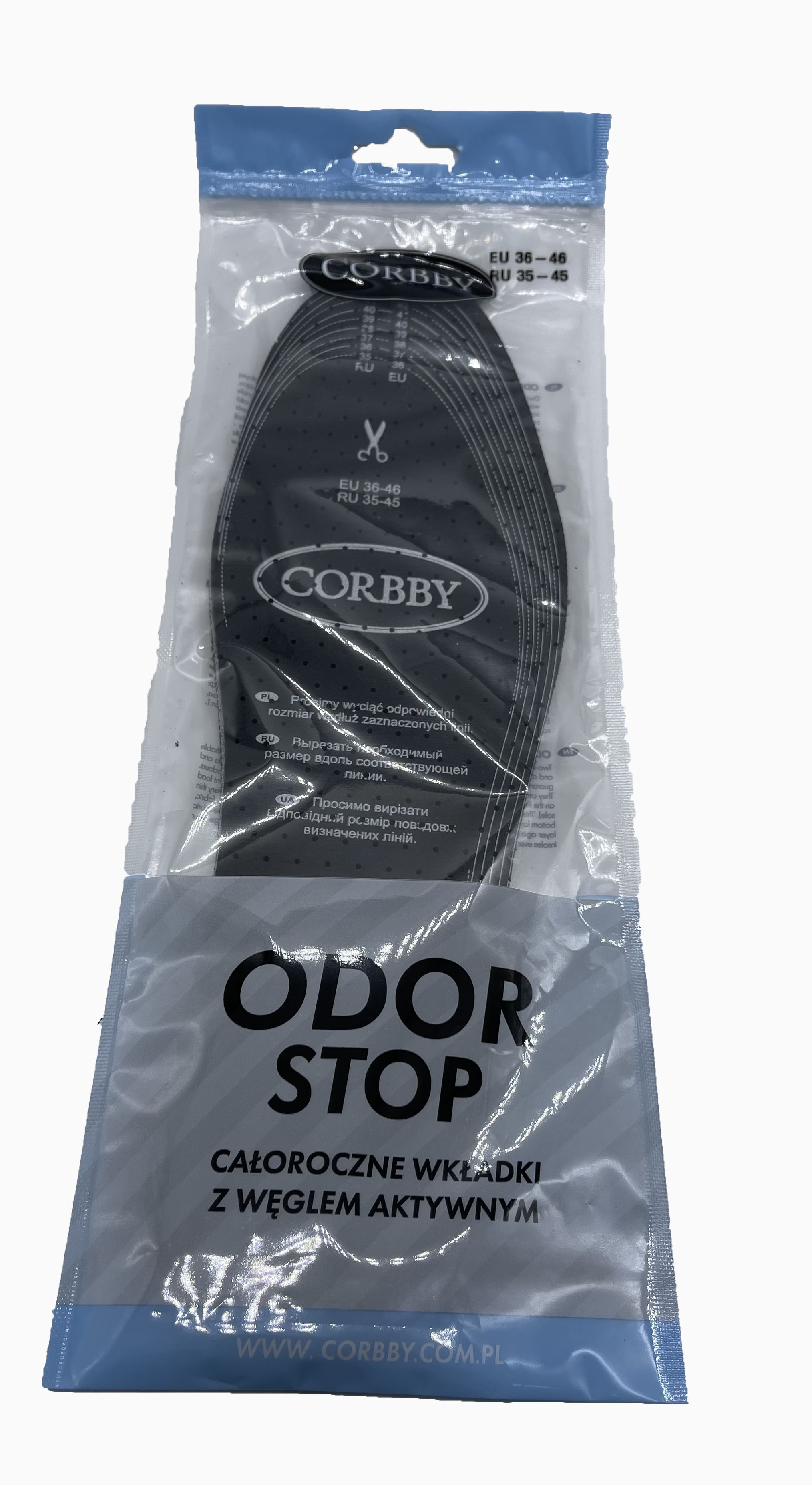 Corbby Every day line Odor Stop Стельки демисезонные с активированным углем Размер 35-45