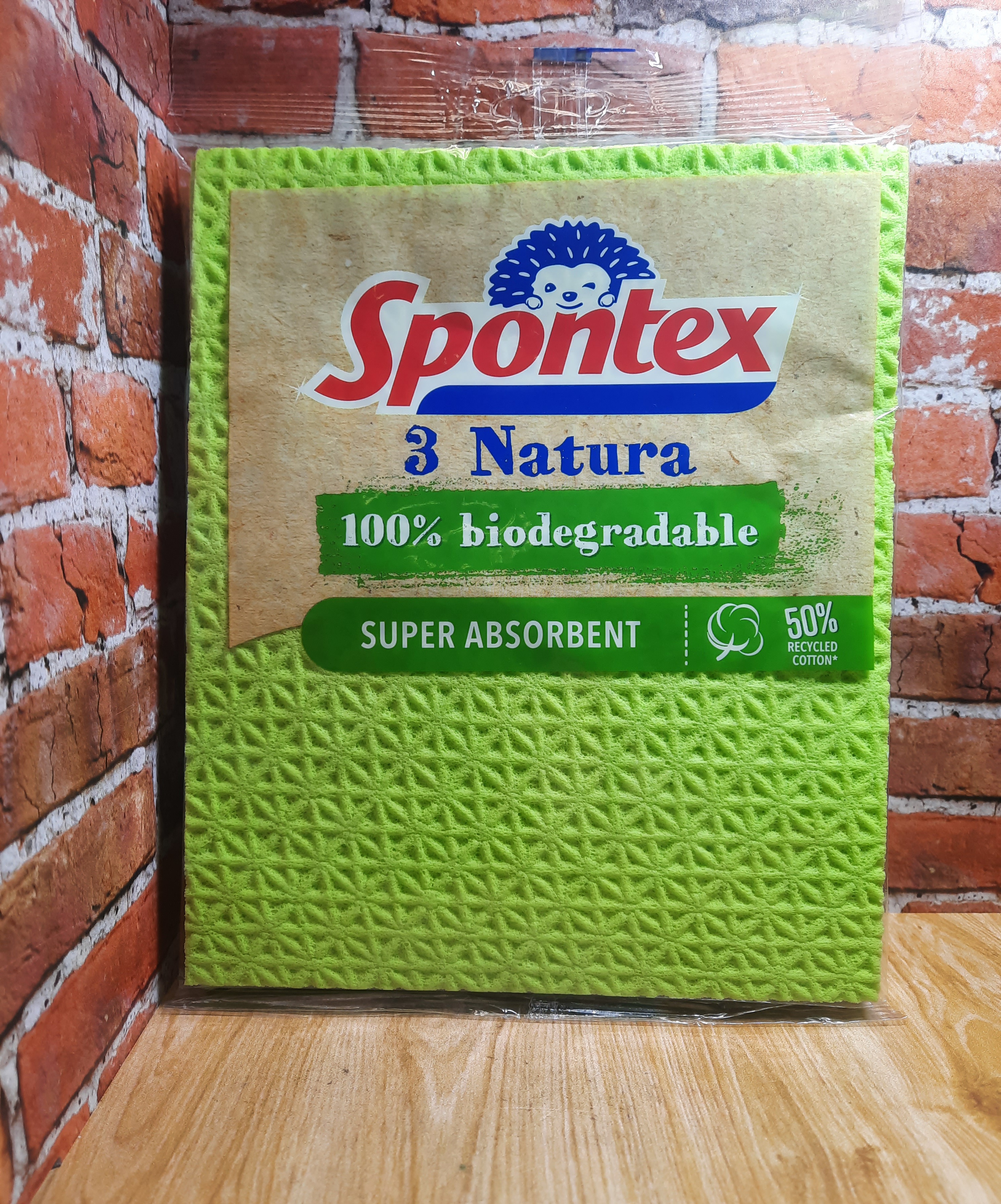 Spontex Салфетка губчатая Natura 3шт. 20,5х17см