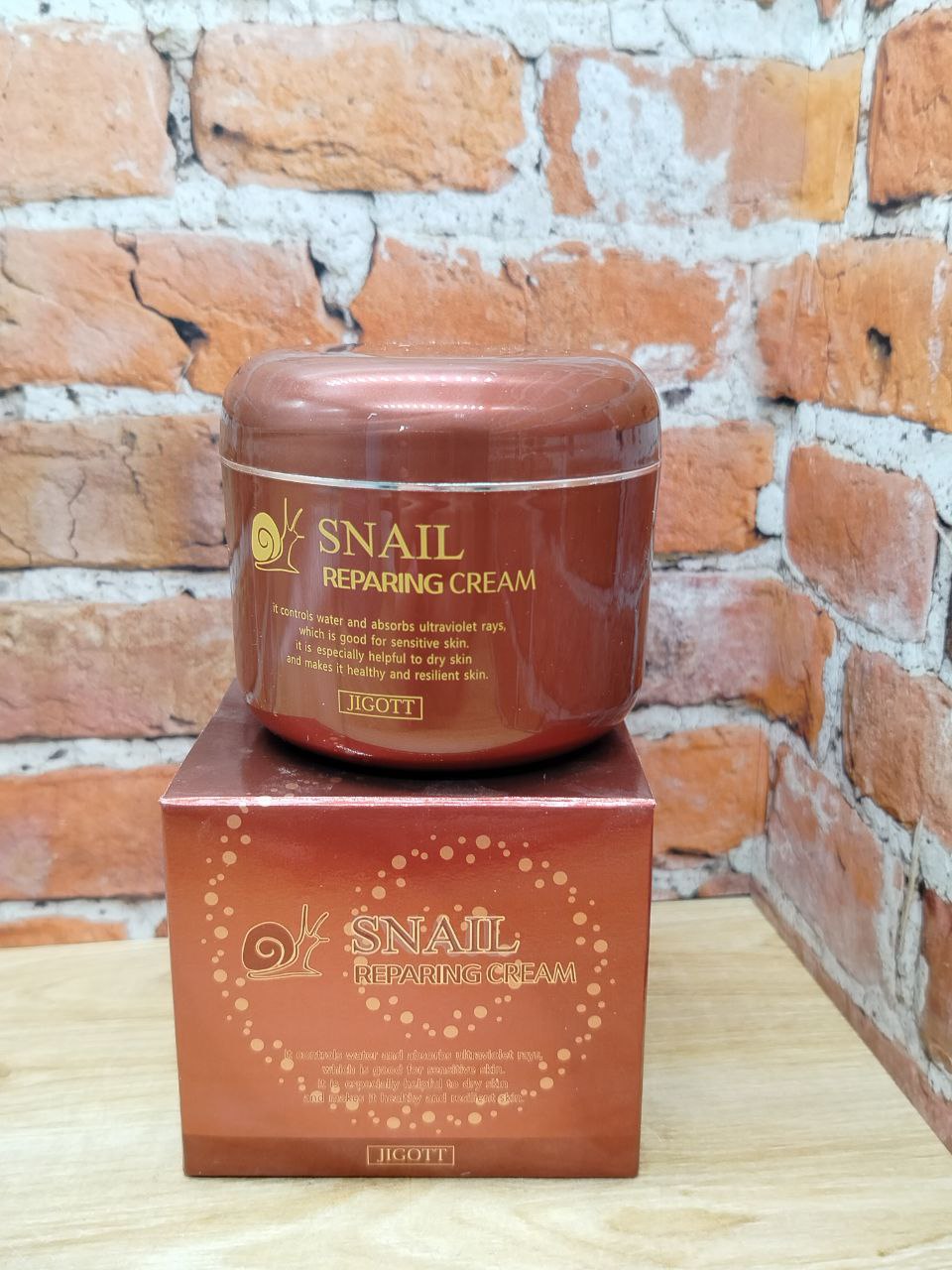 Jigott Snail Repeiring Cream Мультифункциональный крем для лица 100 мл