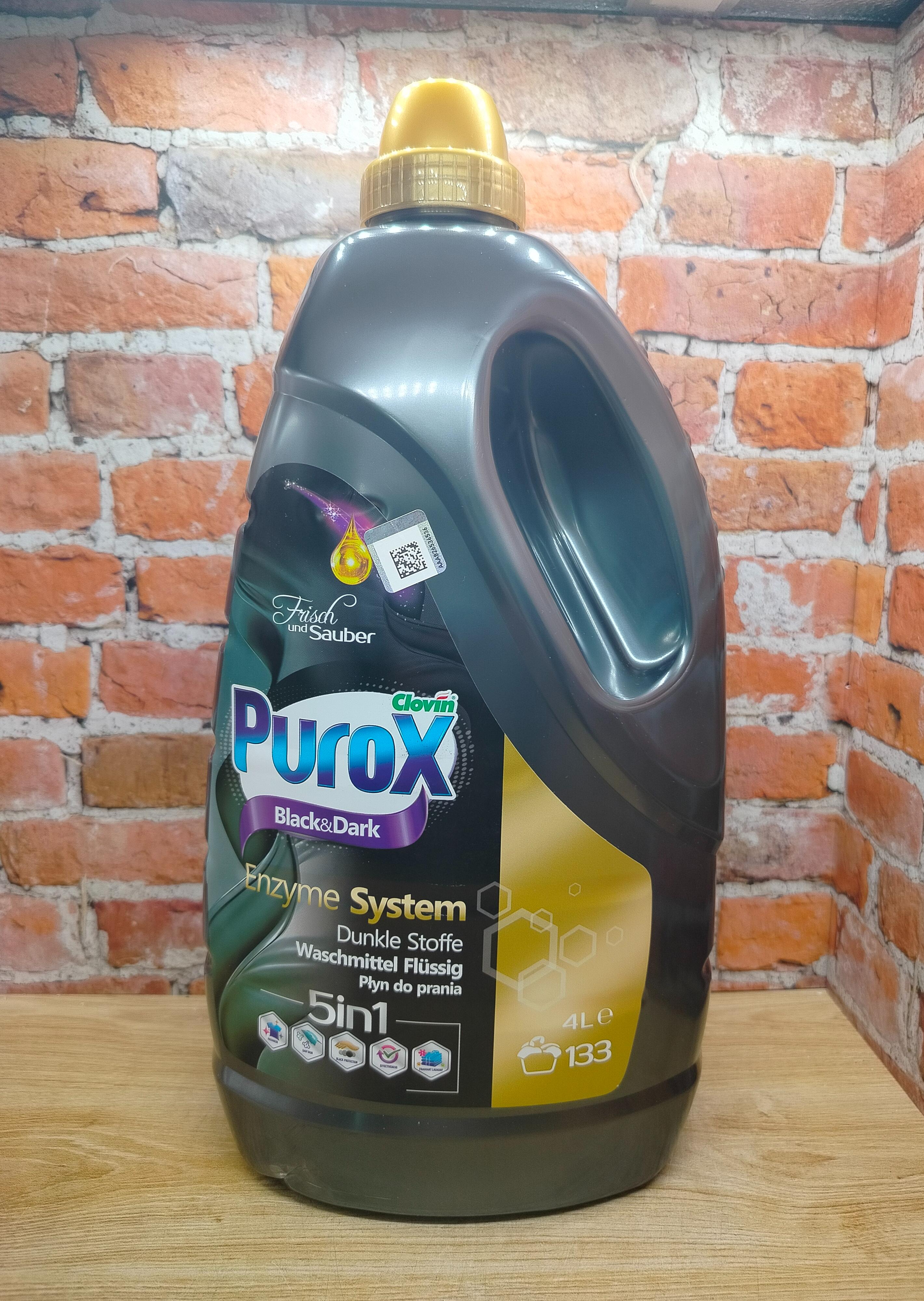 Clovin Purox Black&Dark Гель для стирки темных и черных вещей 5 в 1 4 л на 133 стирки