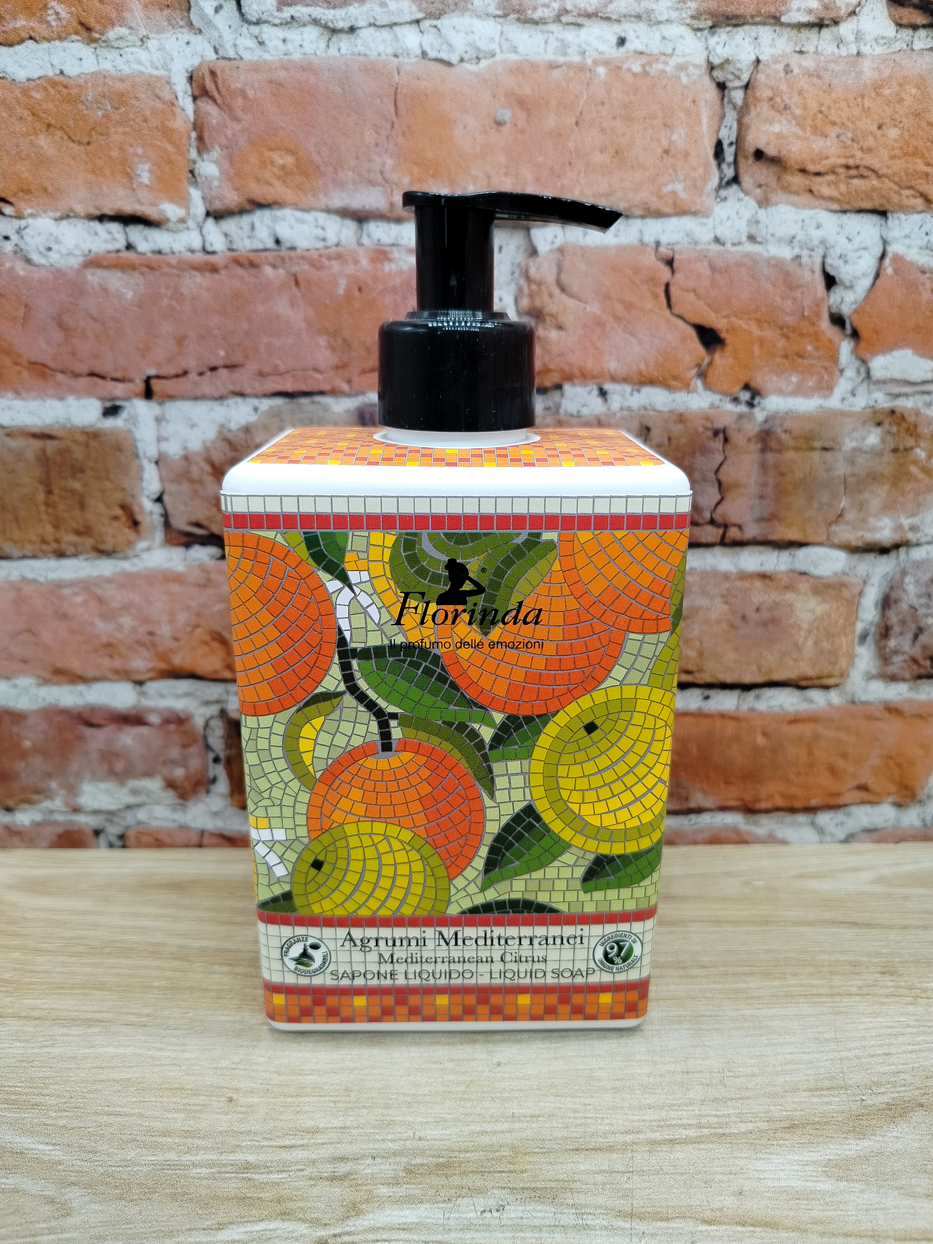 Florinda Liquid Soap Mediterranean Citrus Жидкое мыло натуральное на основе растительных масел Средиземноморские цитрусы 500 мл