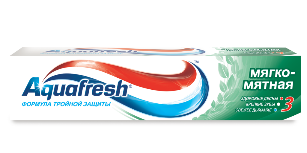 Aquafresh Зубная паста Мягко-мятная 100 мл в зеленой тубе