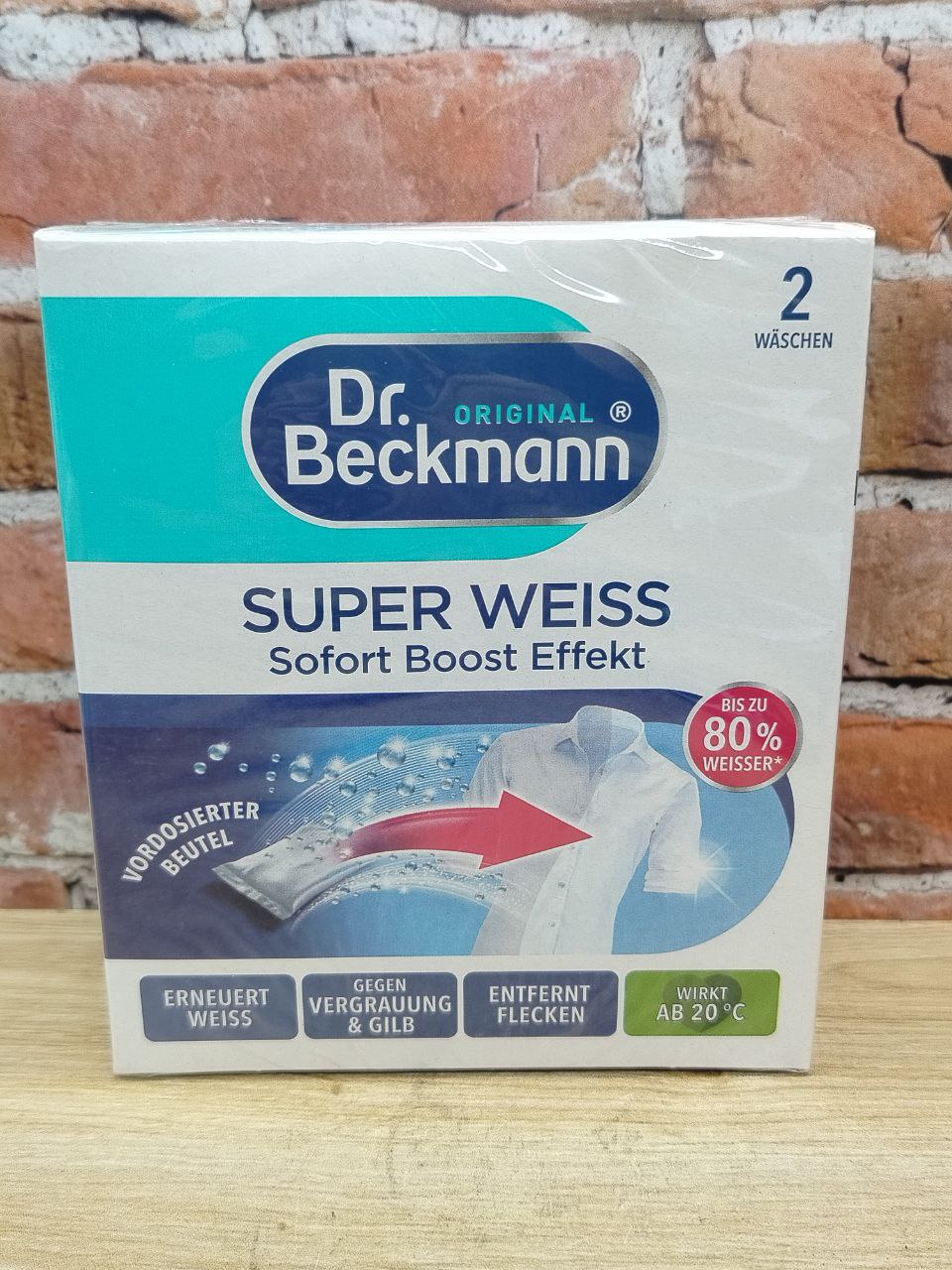 Dr. Beckmann Супер отбеливатель 2 пакетика 40 гр в коробке