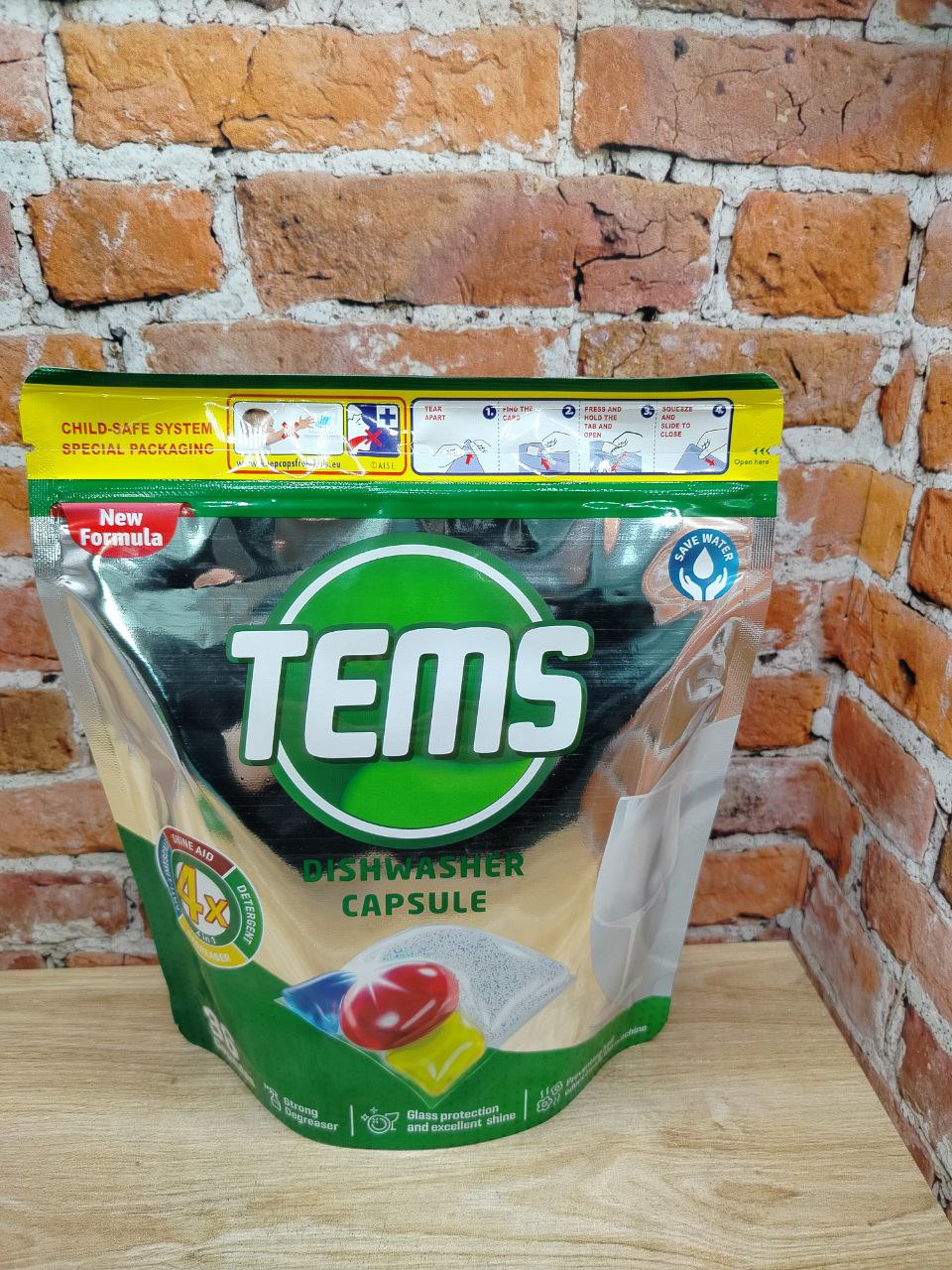 Tems Капсулы для посудомоечных машин 4-ех компонентные 9 в1 в водорастворимой обочке 36 шт 403 гр