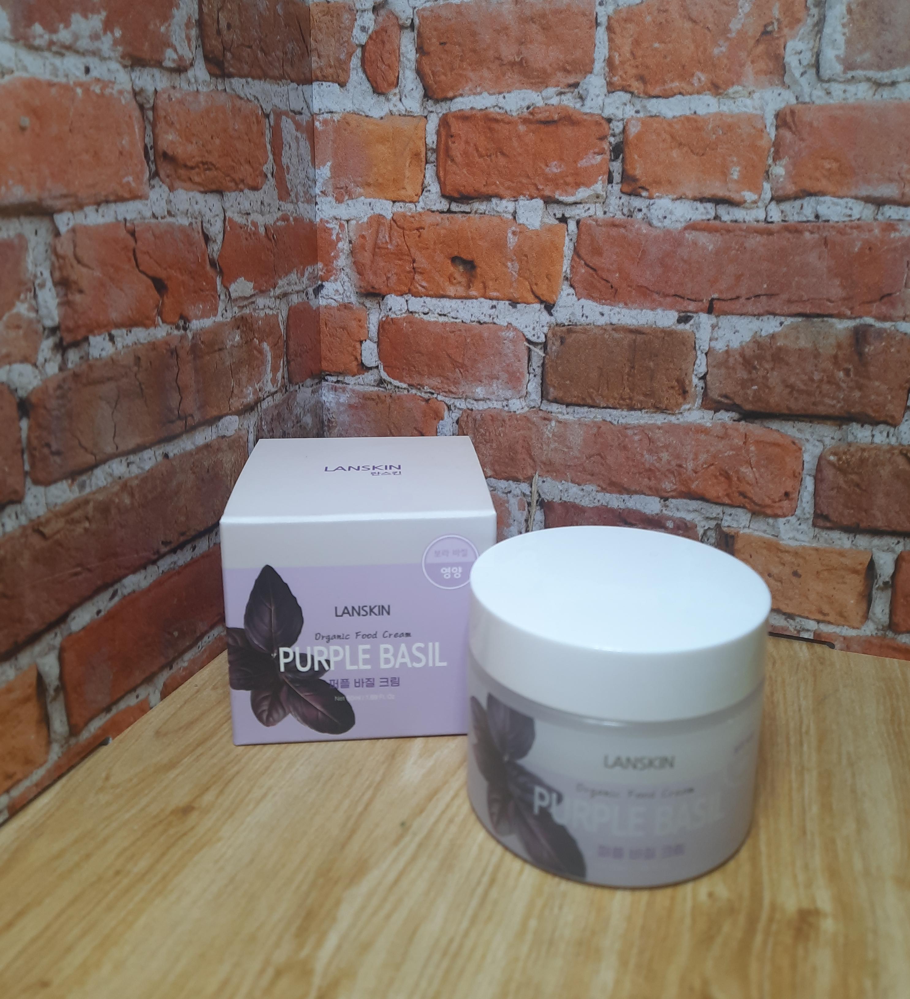 LanSkin Organic Food Purple Basil Cream Восстанавливающий крем для лица с экстрактом базилика 50 мл