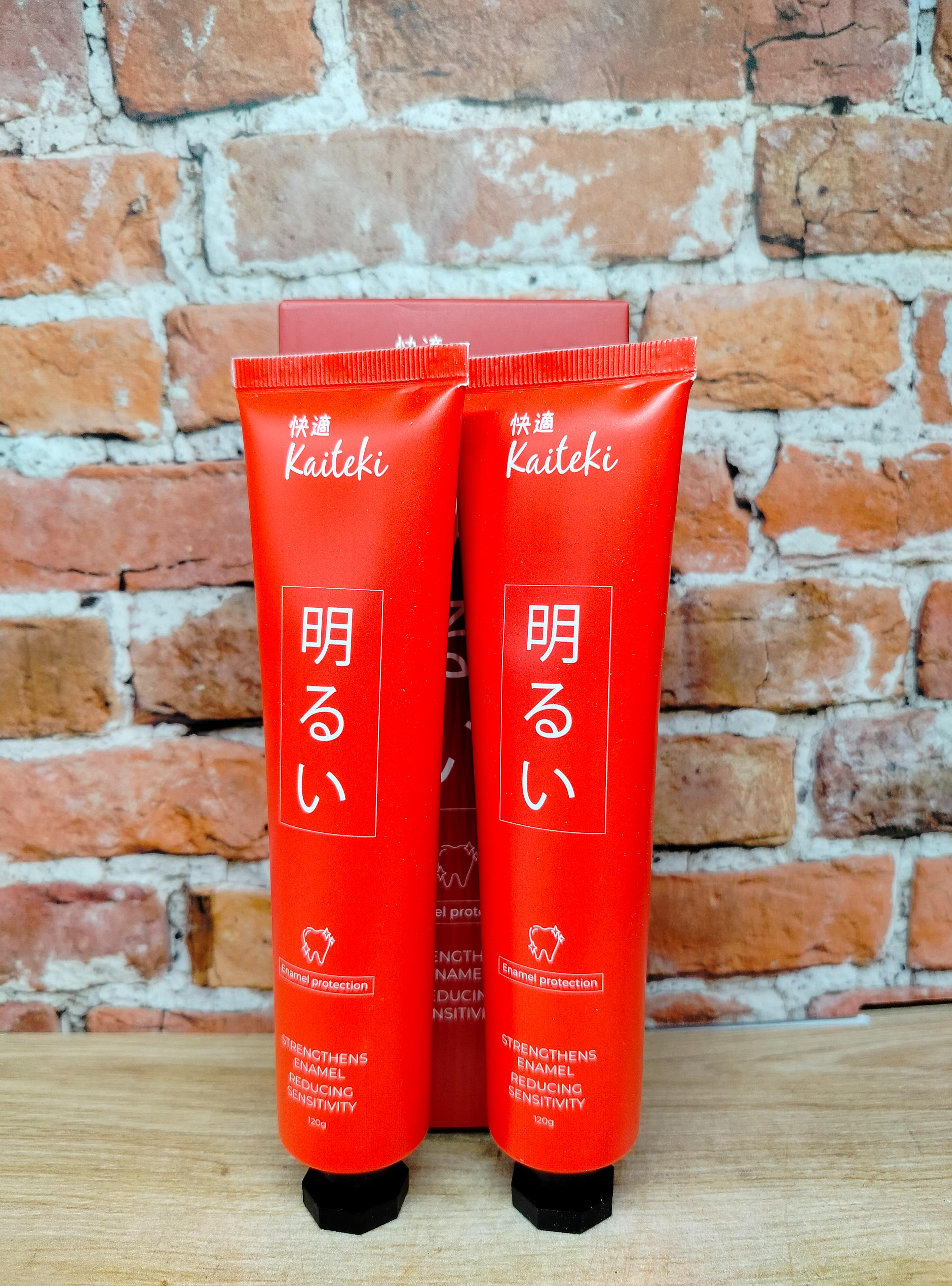 Kaiteki Зубная паста для укрепления зубов с фтором 120 гр 2 шт