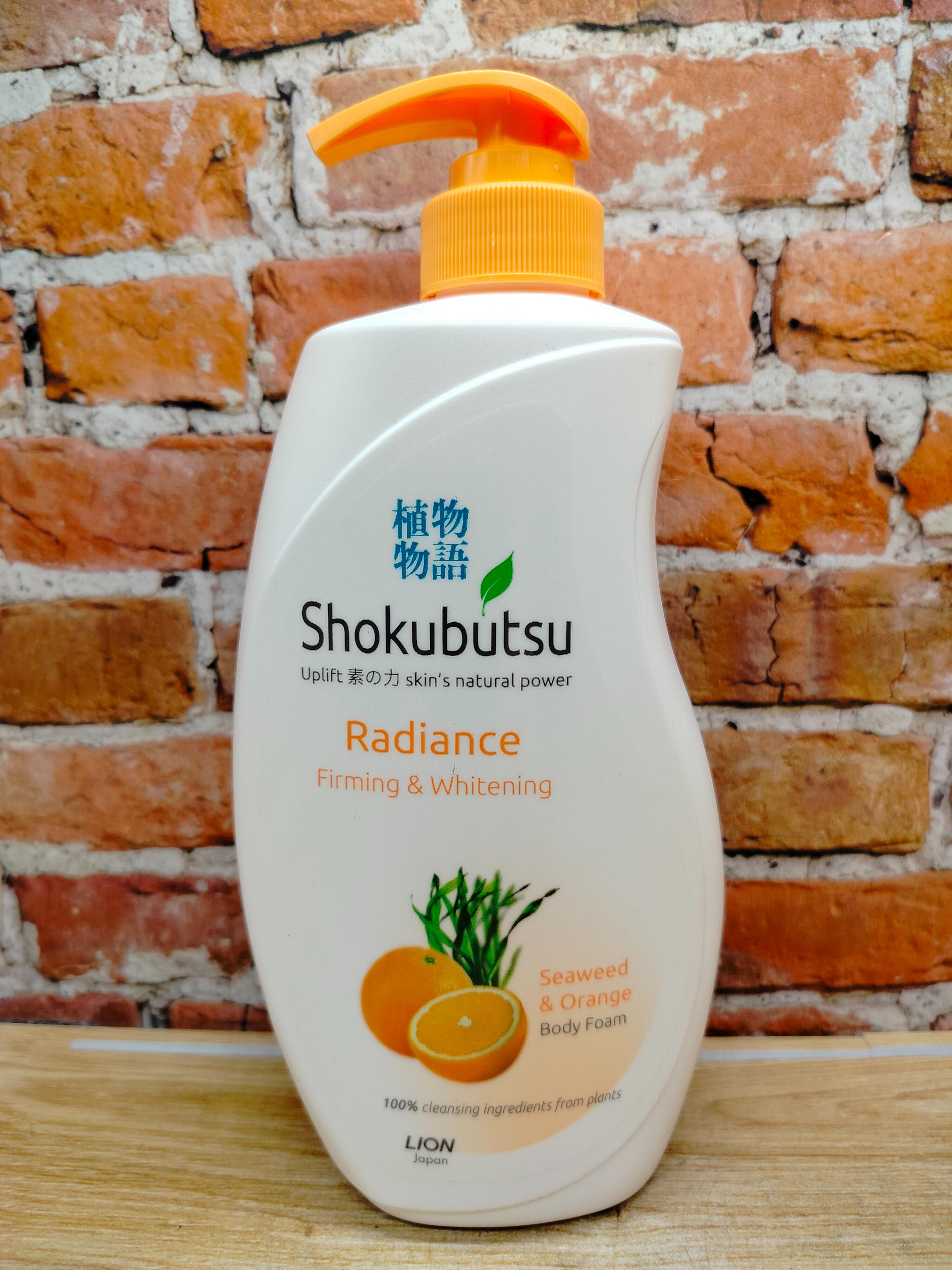 Lion Thai Shokubutsu Radiance Firming & Whitening Seaweed & Orange Крем-пена для душа Водоросли и Апельсин 500 мл