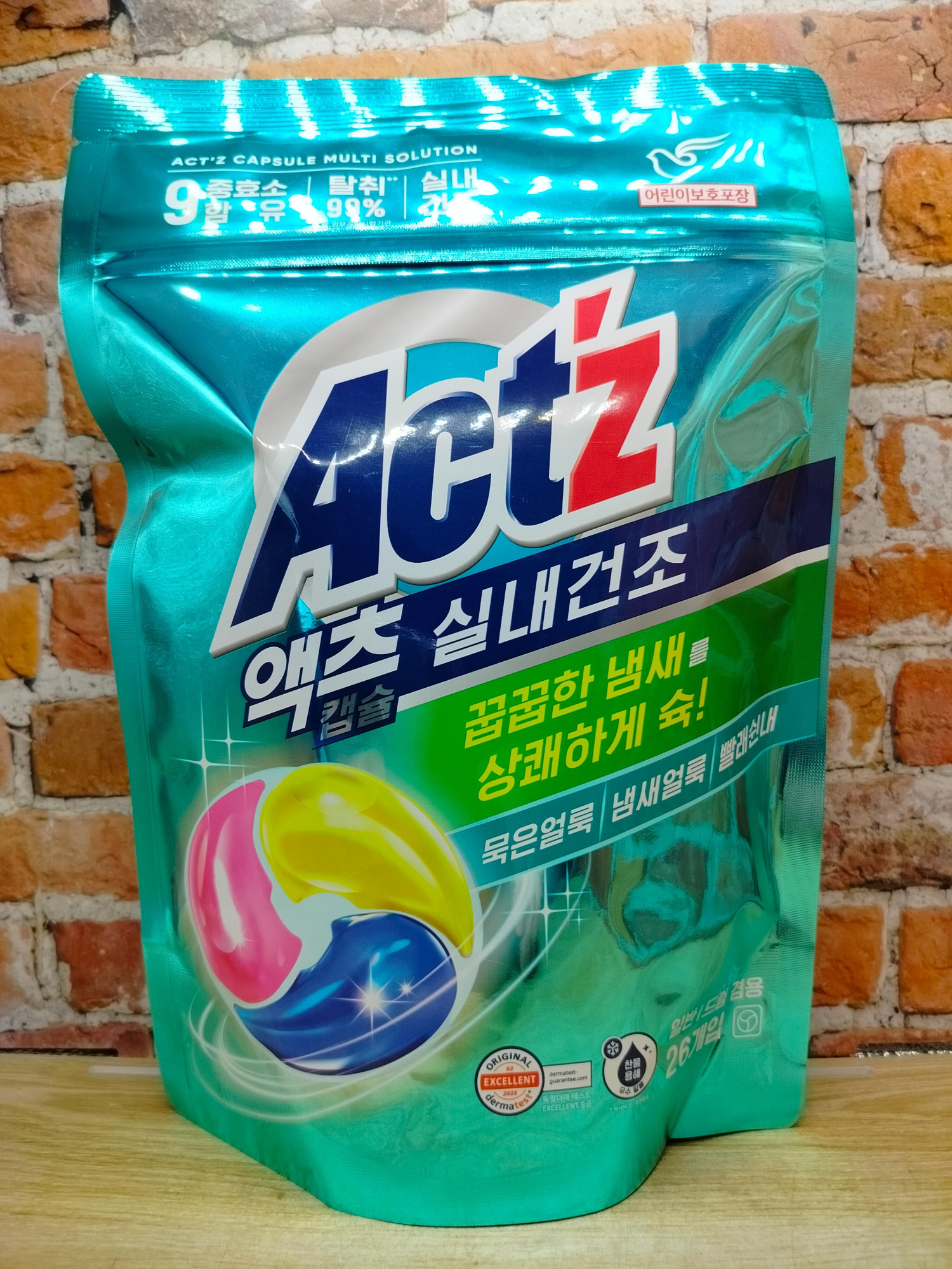Pigeon Act'z Perfect 3x Indoor Dryness Капсулы для стирки Сушка в помещении 26 шт 377 гр