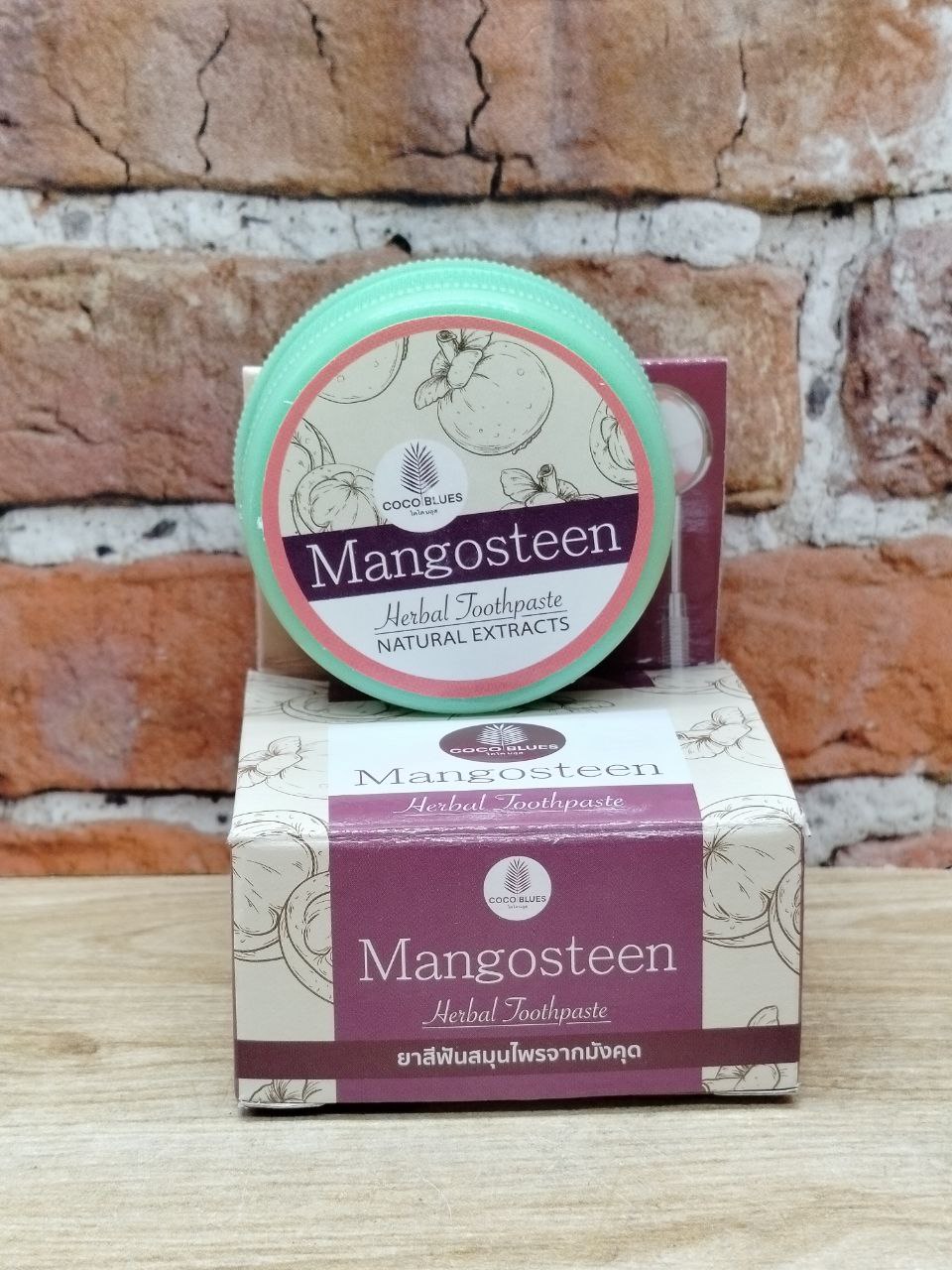 Coco Blues Herbal Toothpaste Mangosteen Тайская травяная зубная паста с экстрактом мангостина 30 гр