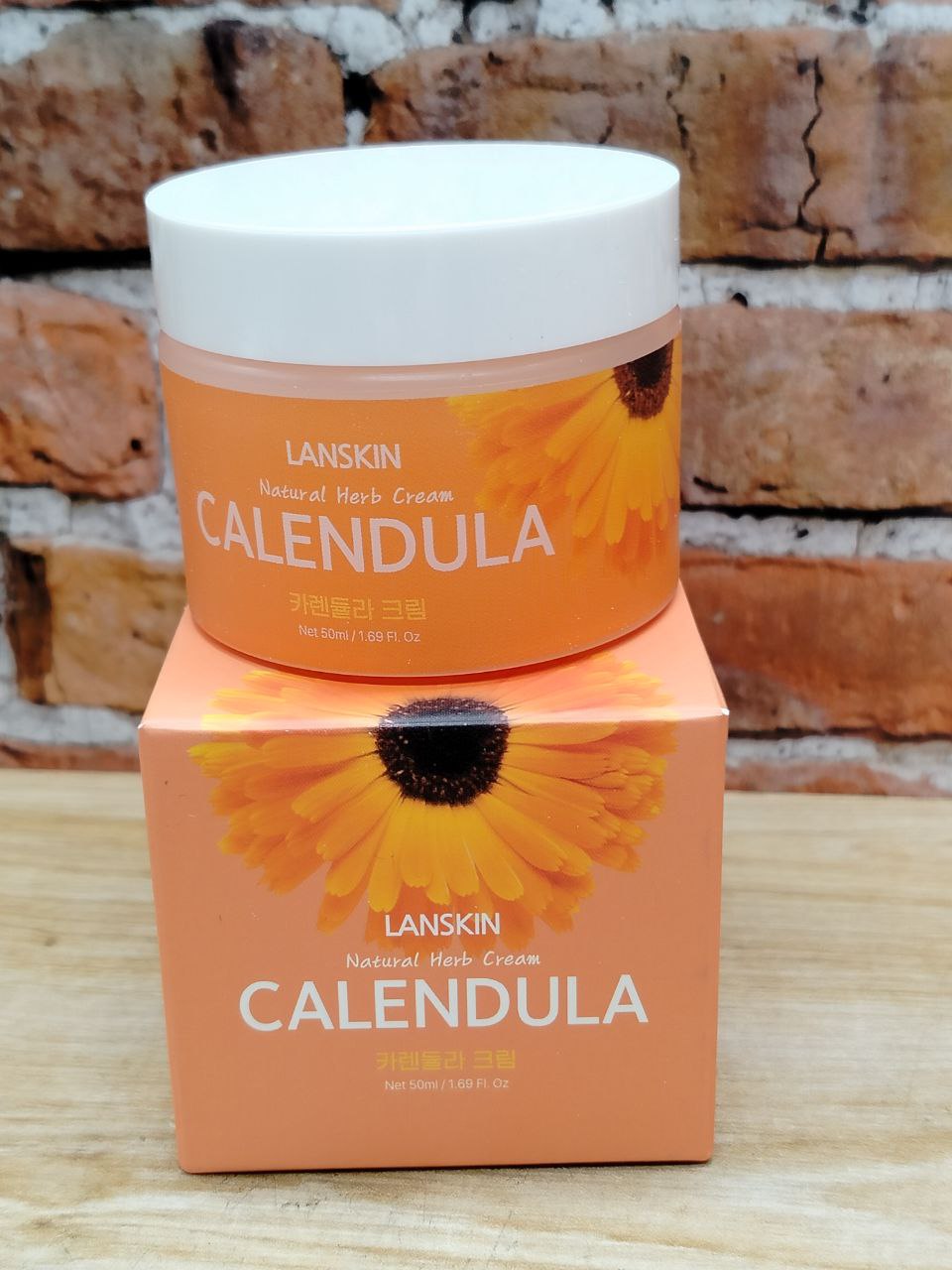 LanSkin Natural Herb Calendula Cream Успокаивающий крем для лица с экстрактом календулы 50 мл