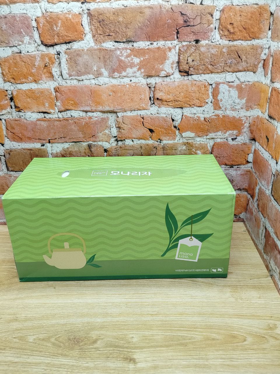 Monalisa Bellagio Green Tea Салфетки для лица с экстрактом зеленого чая 210 шт
