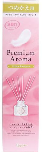 ST Shoushuuriki Premium Aroma Stick Наполнитель и сменные палочки для освежителя воздуха с ротанговыми палочками Городской романс 50 мл