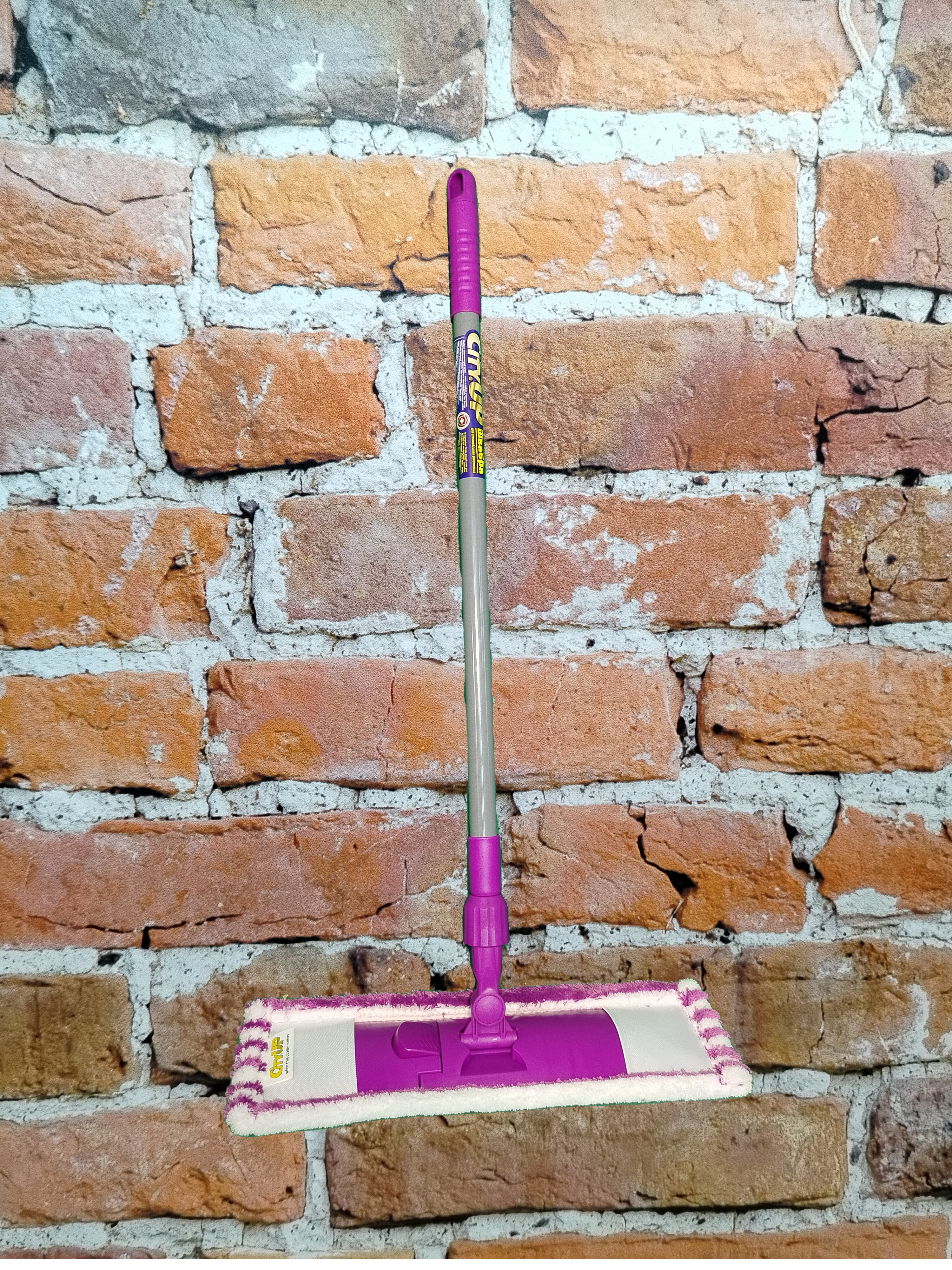 City UP Швабра телескопическая с насадкой из микрофибры