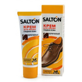 Salton Крем в тубе с поролоновым аппликатором для обуви из гладкой кожи Коричневый 75 мл