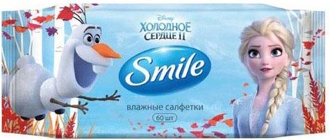 SMILE Frozen Влажные салфетки детские очищающие 60 шт