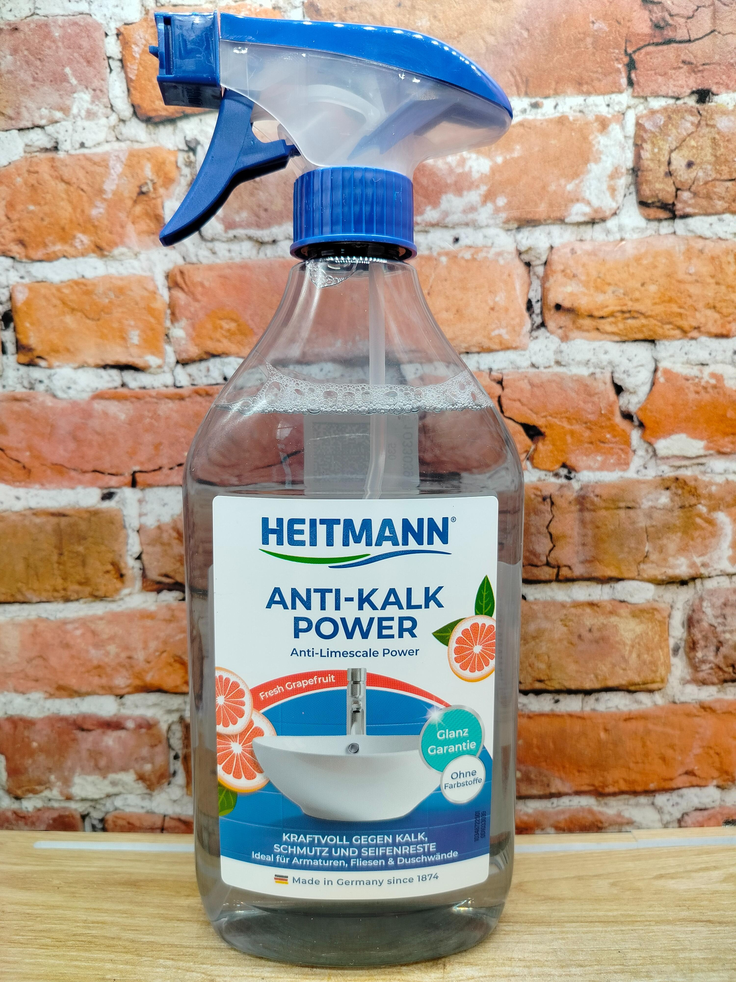 Heitmann Anti-Kalk Power Fresh Grapefruit Анти-известь Мощный спрей очиститель для акриловых ванн, душевых кабин, смесителей 500 мл
