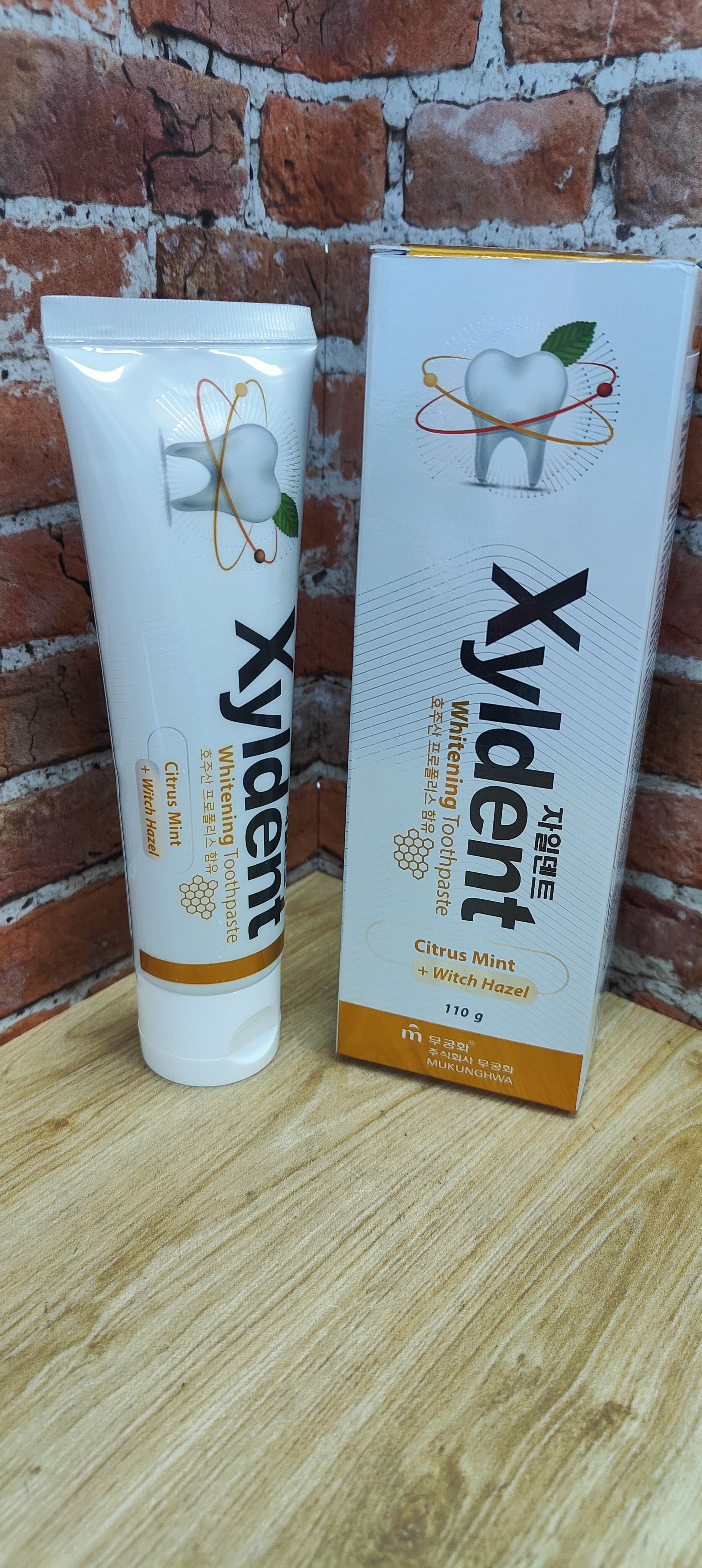 Mukunghwa Xyldent Whitening Citrus Mint + Witch Hazel Зубная паста гелевая отбеливающая Цитрус и гамамелис 110 гр