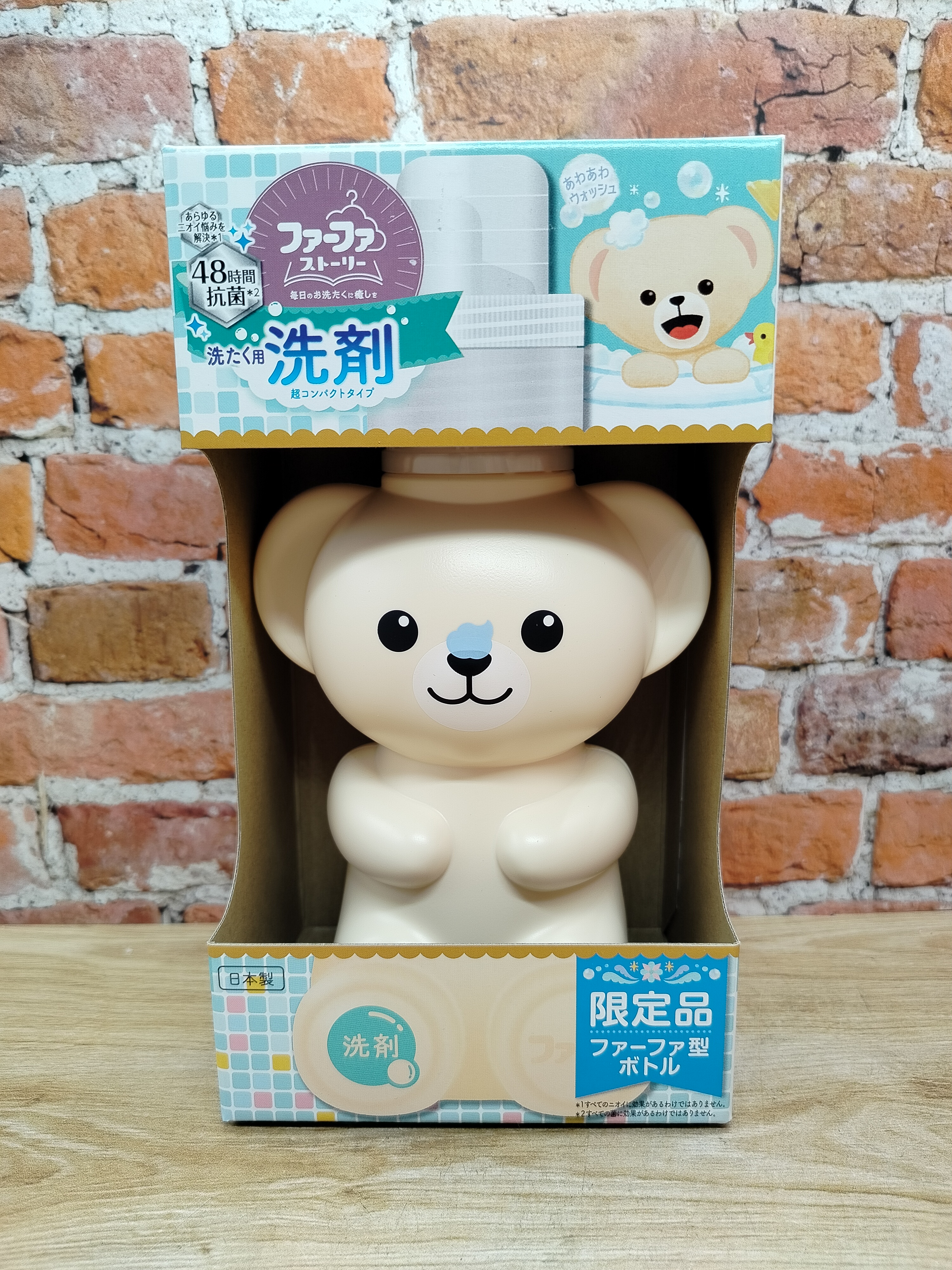 Nissan FaFa Story Limited Жидкое средство для стирки с антибактериальным эффектом и легким пудровым ароматом 450 гр в фигурном флаконе Мишка