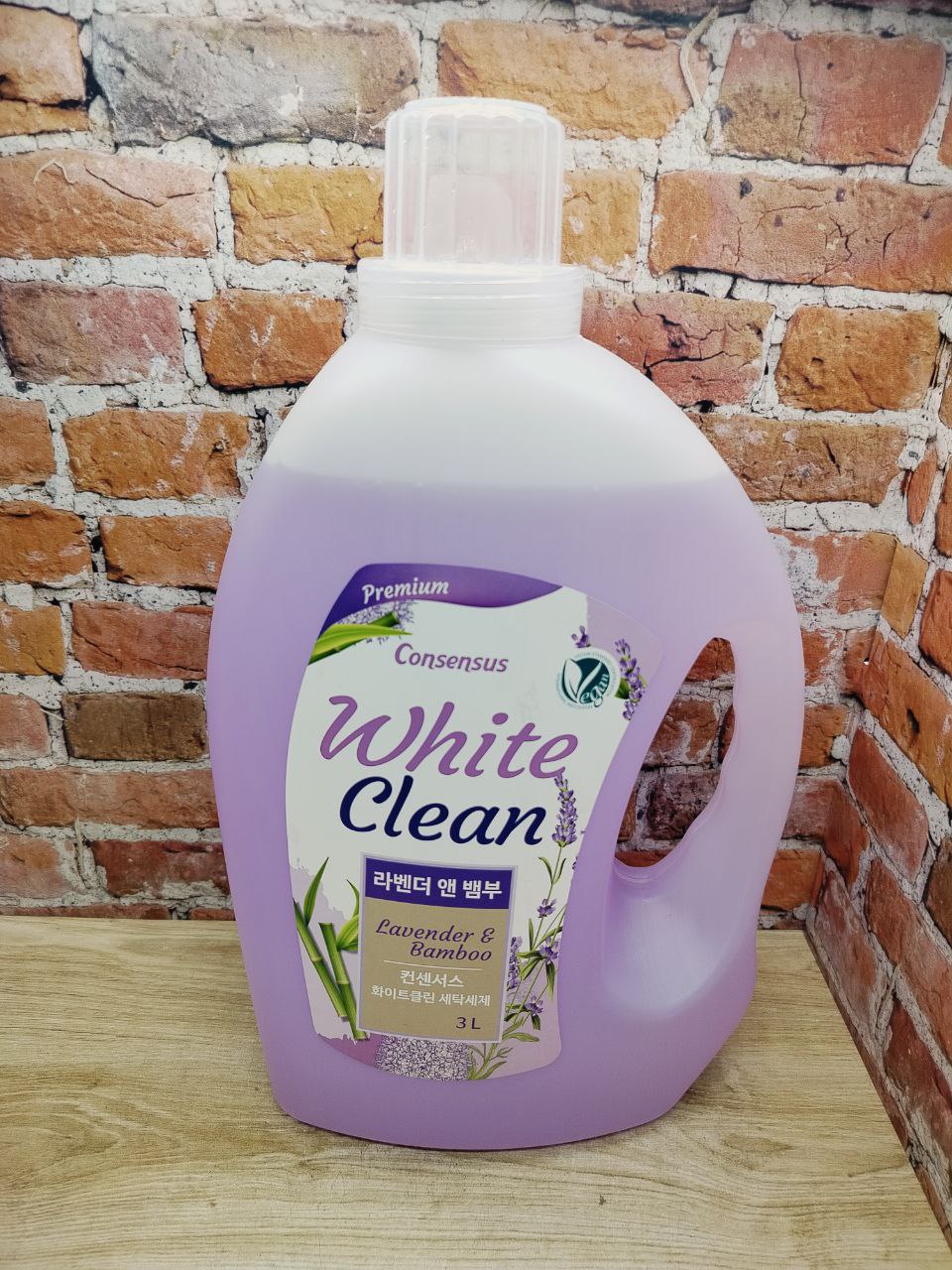 Consensus White Clean Lavender & Bamboo Жидкое средство для стирки с ферментами для всей семьи Лаванда и бамбук 3 л