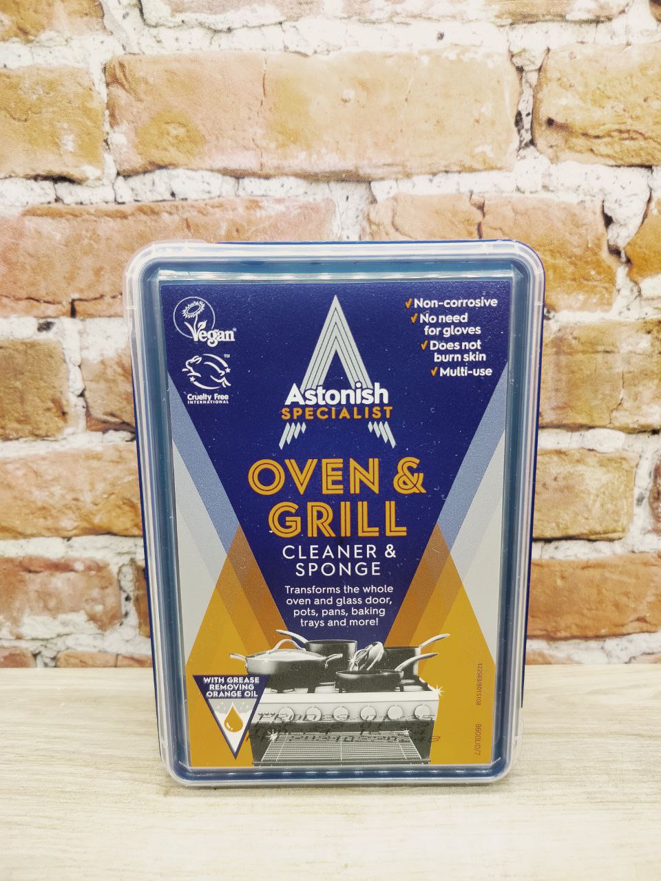Astonish Oven & Grill Cleaner & Sponge Паста чистящая для грилей, плит, посуды и кухонных поверхностей с губкой 250 гр