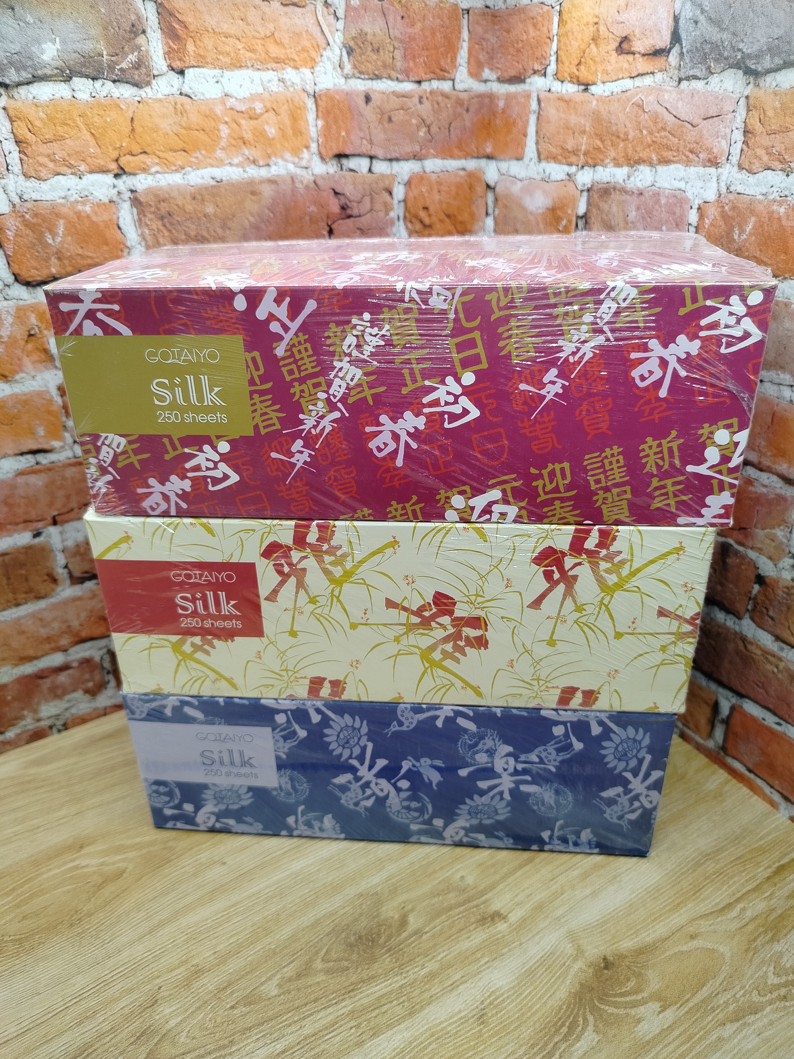 Gotaiyo Silk Салфетки-выдергушки двухслойные 250 шт 3 упаковки