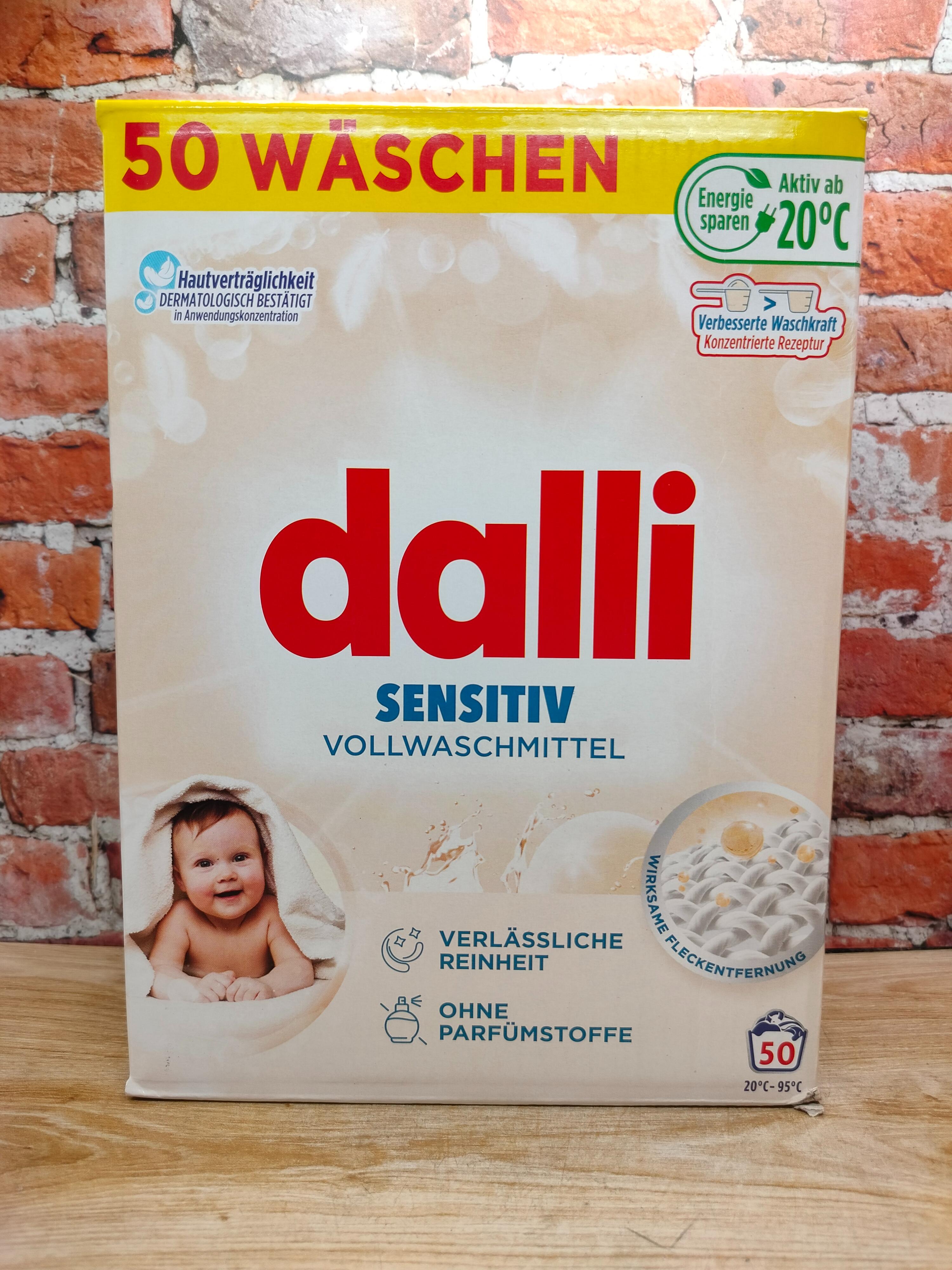 Dalli Sensitiv Универсальный стиральный порошок без фосфатов, ароматизаторов и красителей 2,5 кг на 50 стирок