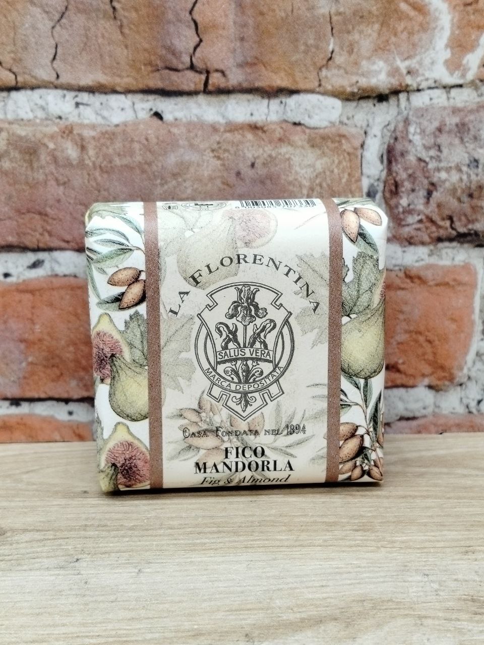 La Florentina Bar Soap Fig & Almond Мыло натуральное на основе масел ши и оливы с экстрактами Инжира и Миндаля 106 гр