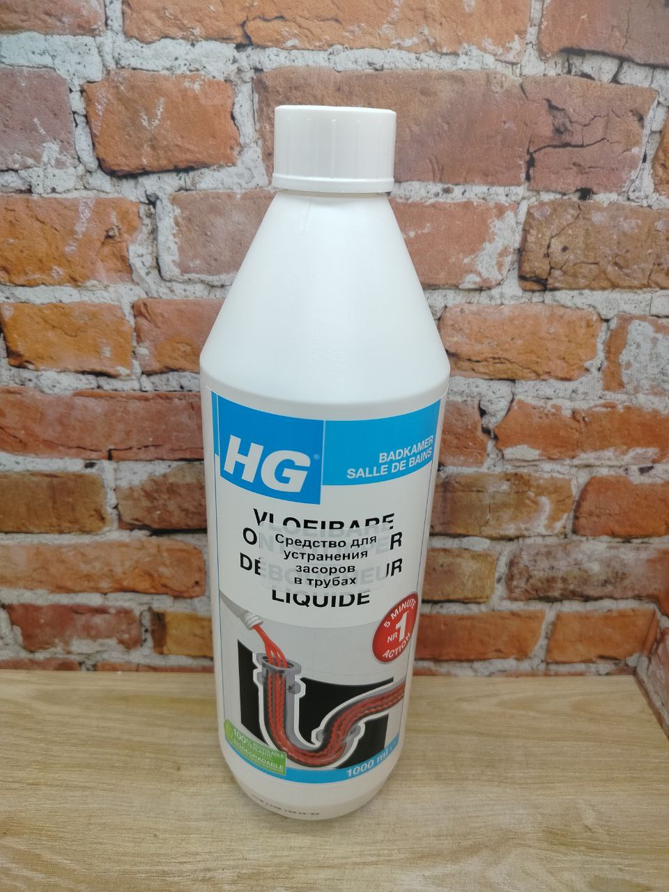 HG Средство для устранения засоров в трубах 1 л