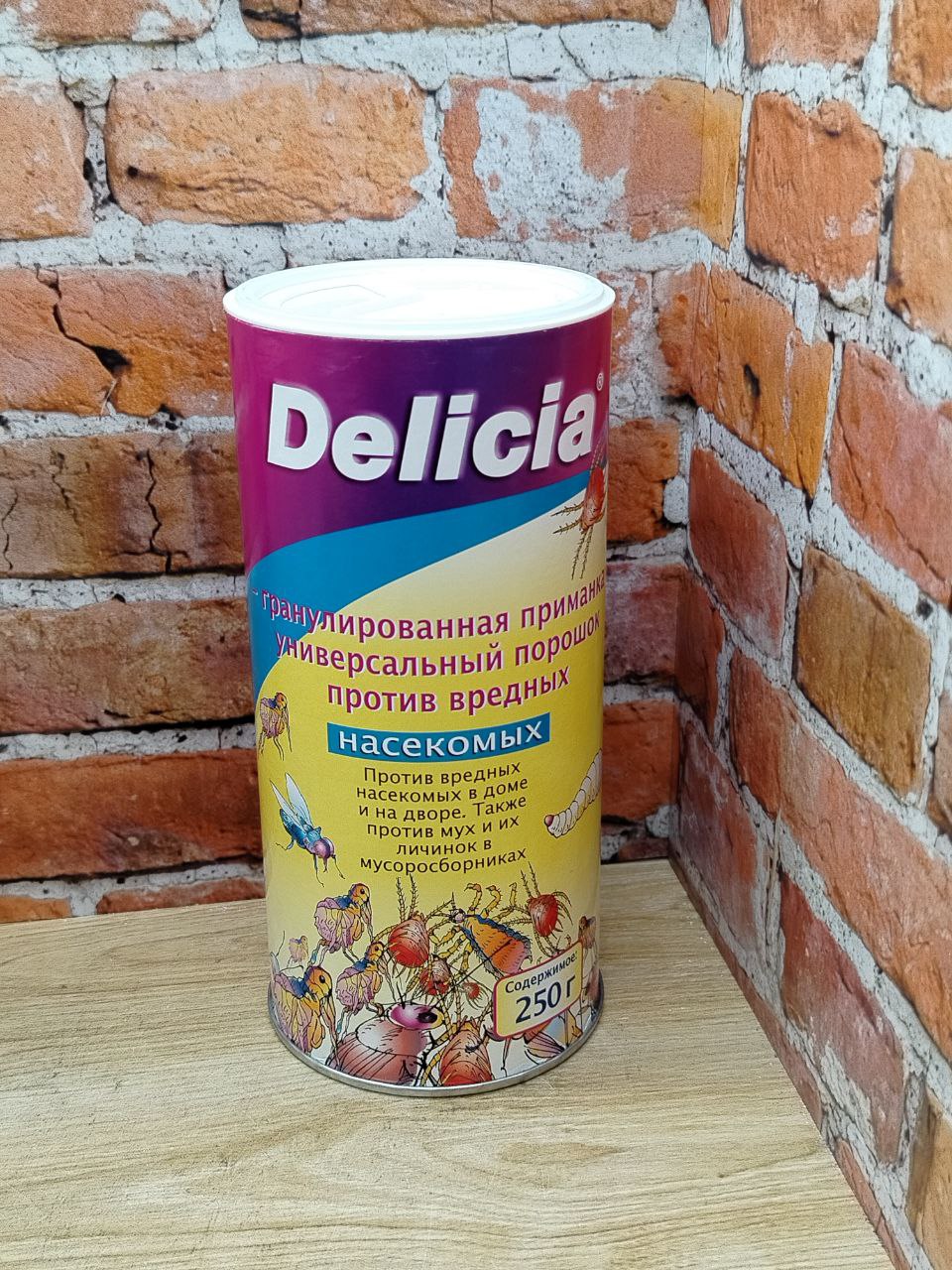 Delicia Гранулированная приманка-порошок универсальная против вредных насекомых 250 гр
