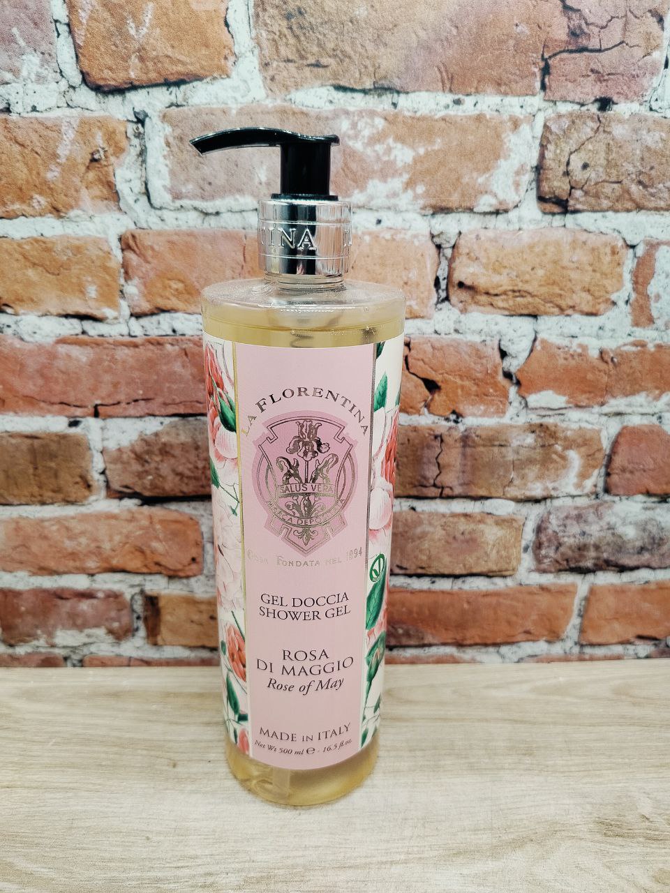 La Florentina Shower Gel Rose of May Гель для душа увлажняюший с оливковым маслом и экстрактом майской розы 500 мл