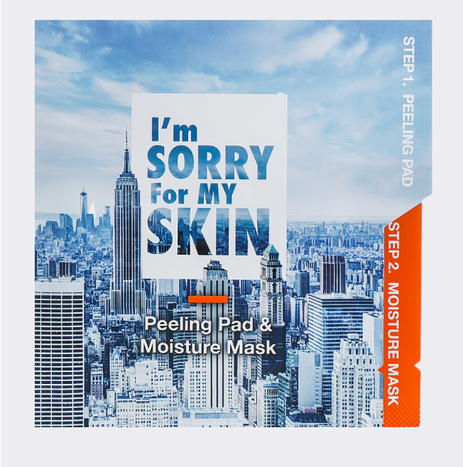 I'm Sorry For My Skin Peeling Pad & Moisture Mask Тканевая маска для лица увлажнаяющая 15 мл + пиллинг пад 7 мл