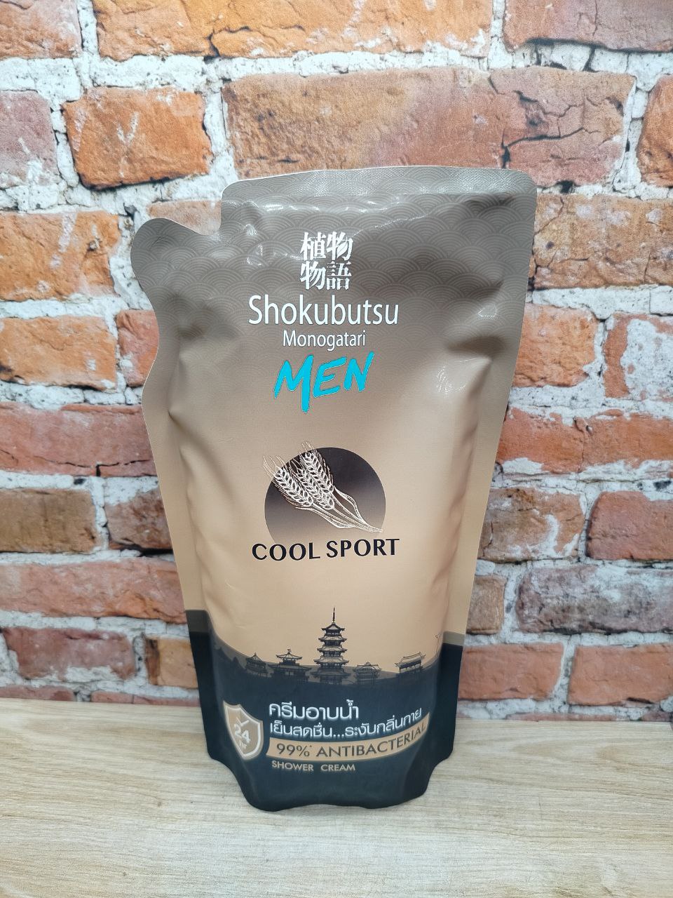 Lion Shokubutsu Cool Sport Крем-гель для душа освежающий 500 мл запасной блок
