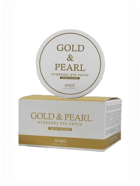 Anjo Professional Hydrogel Eye Patch Gold & Pearl Гидрогелевые патчи для глаз с 24к золотом и протеинами жемчуга 60 шт 90 гр