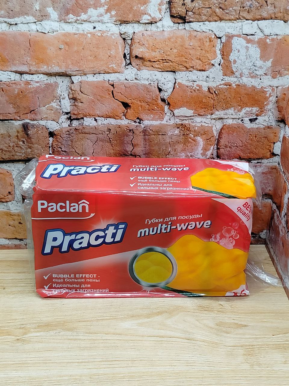 Paclan Practi Multi-Wave Губки для мытья посуды 5 шт
