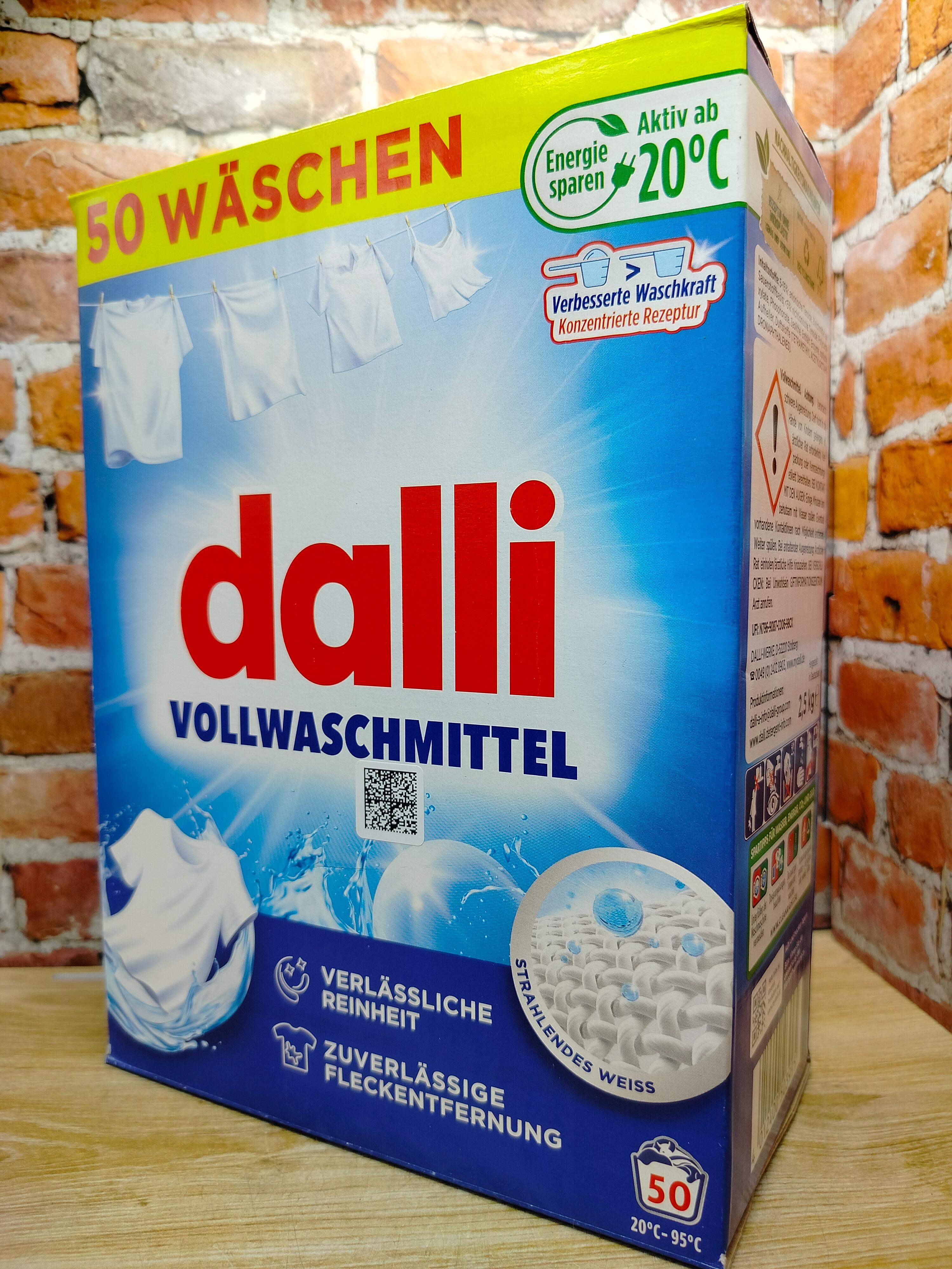 Dalli Voll Стиральный порошок для белого и светлого 2,5 кг на 50 стирок