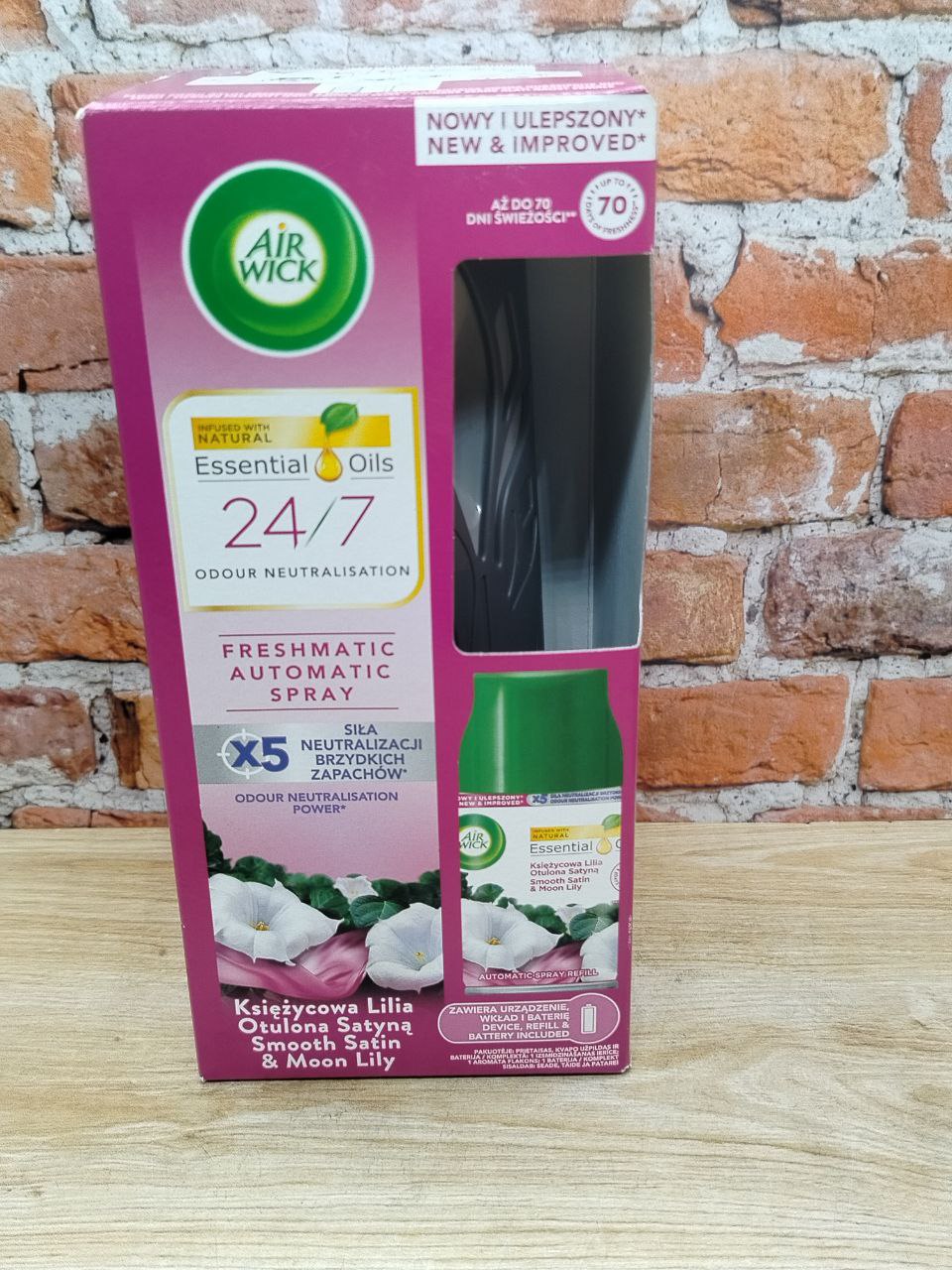 Air Wick Freshmatic Автоматический аэрозольный освежитель воздуха Нежность шелка и лилии 250 мл