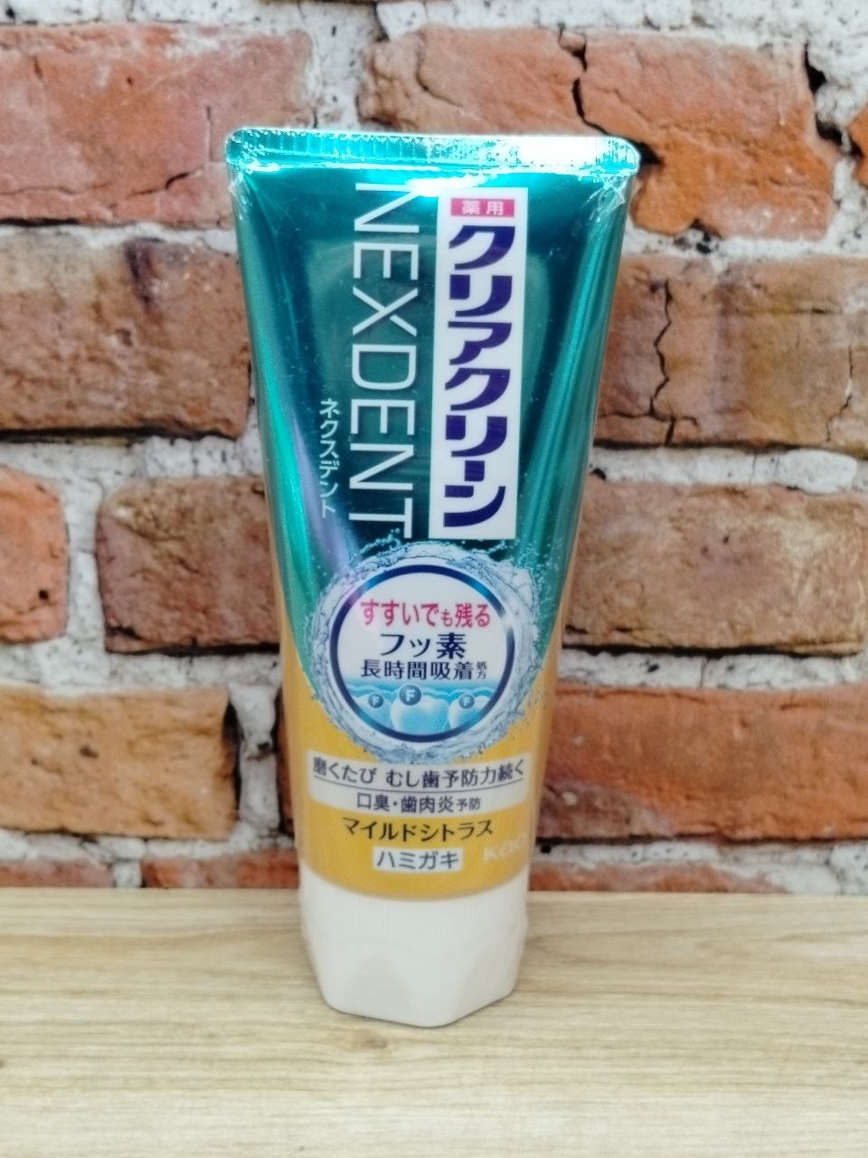 Kao Clear Clean Nextdent Зубная паста с микрогранулами для удаления зубного налета Цитрус 120 гр
