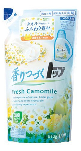 Lion Top Fresh Camomile Жидкое средство для стирки аромат ромашки и зеленого яблока 810 гр сменный блок