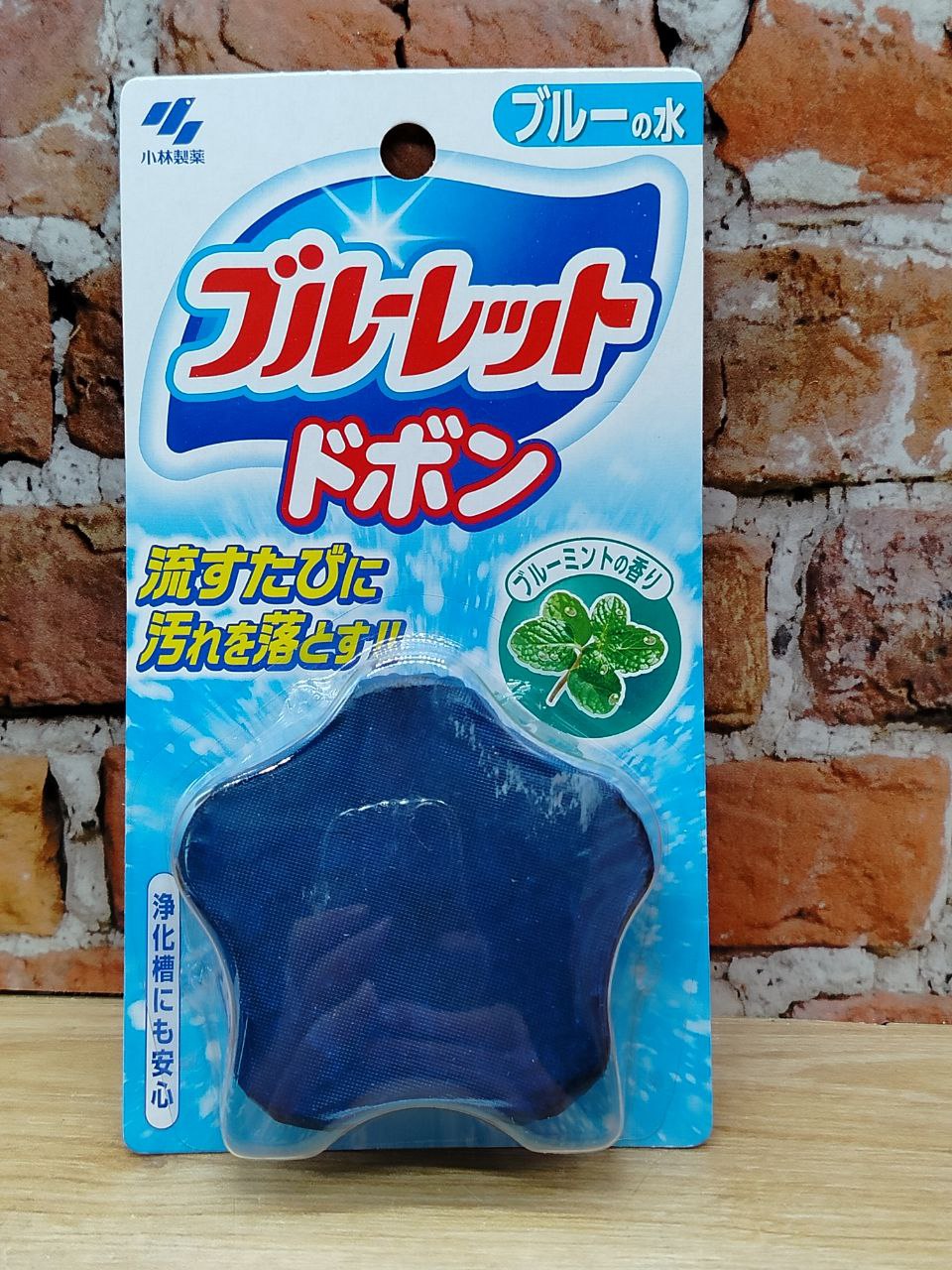 Kobayashi Bluelet Dobon Blue Mint Таблетка чистящая для бачка унитаза с эффектом окрашивания воды Мята 60 гр