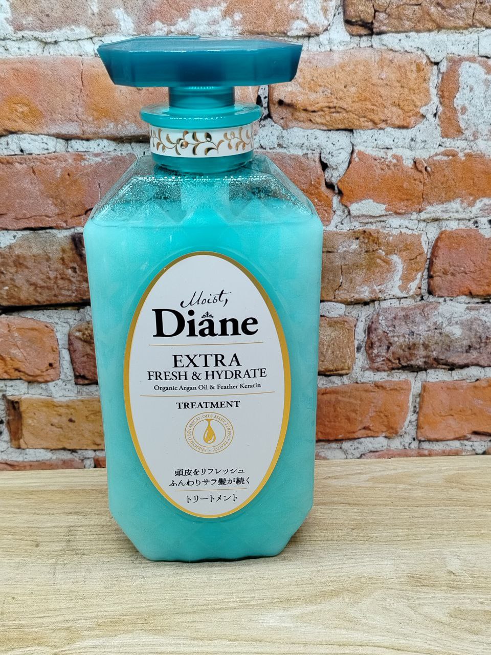 Moist Diane Extra Fresh & Hydrate Бальзам-маска кератиновая без силиконона и сульфатов с аргановым маслом Свежесть и увлажнение 450 мл